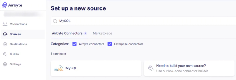 Airbyte – Set up a new source