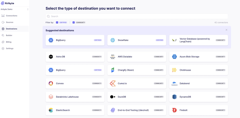 Configure Destination