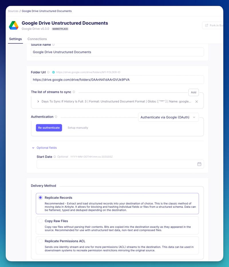 Unstructured Documents - Replicate Records