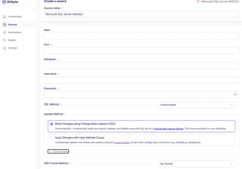 MSSQL Airbyte Source