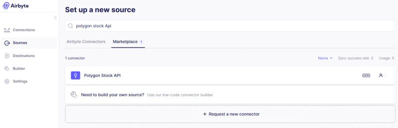 Set up Source page