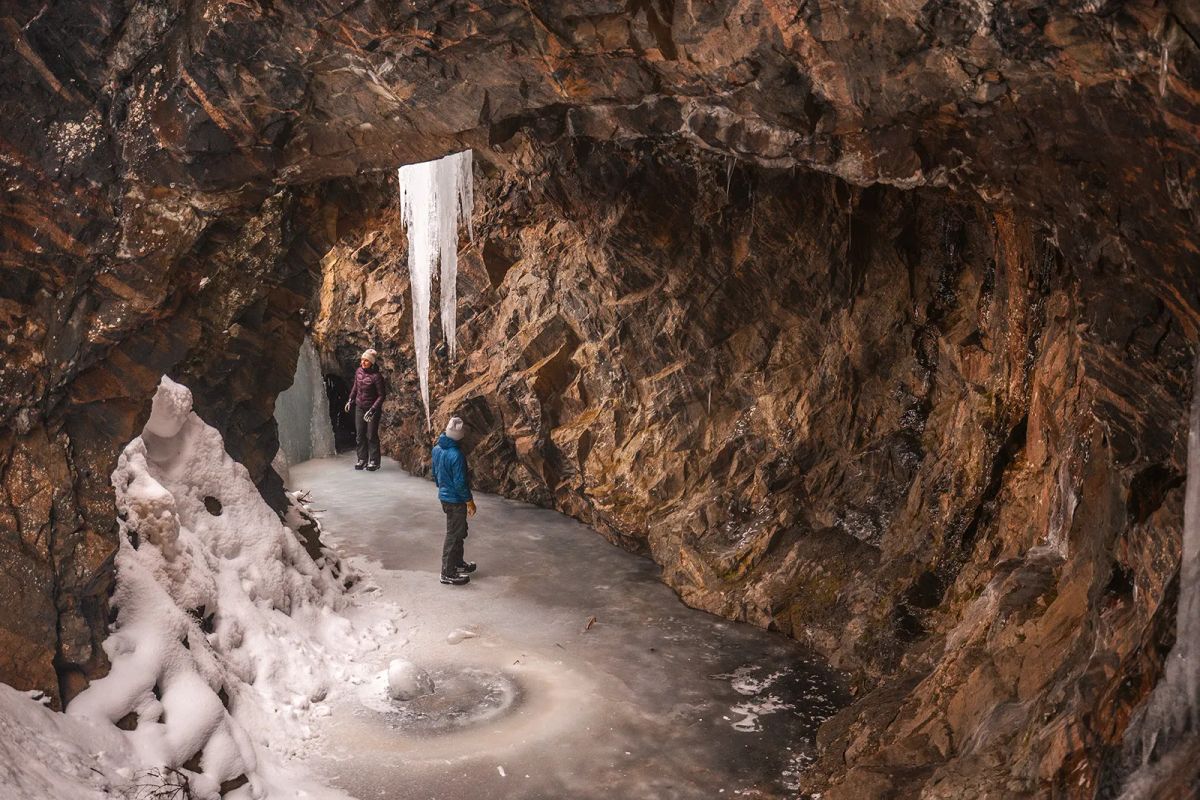 Skommartjärns gruva – isgrotta mellan Borlänge och Ludvika