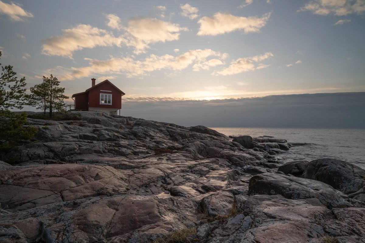 Soluppgång vid havet