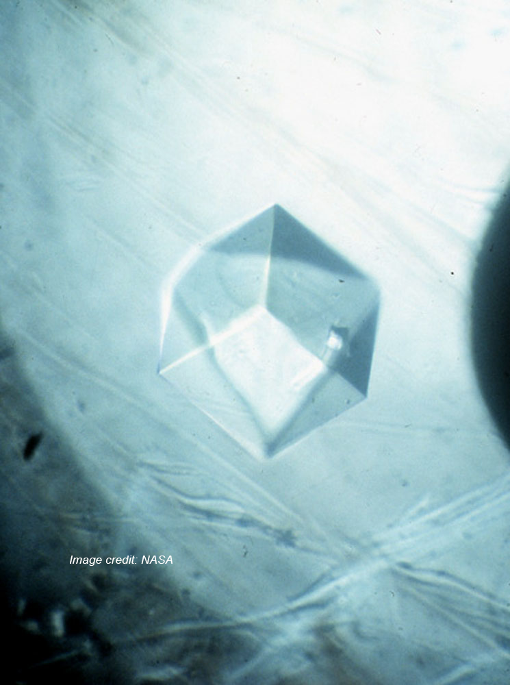 image of Malic Enzyme growth from NASA ISS study