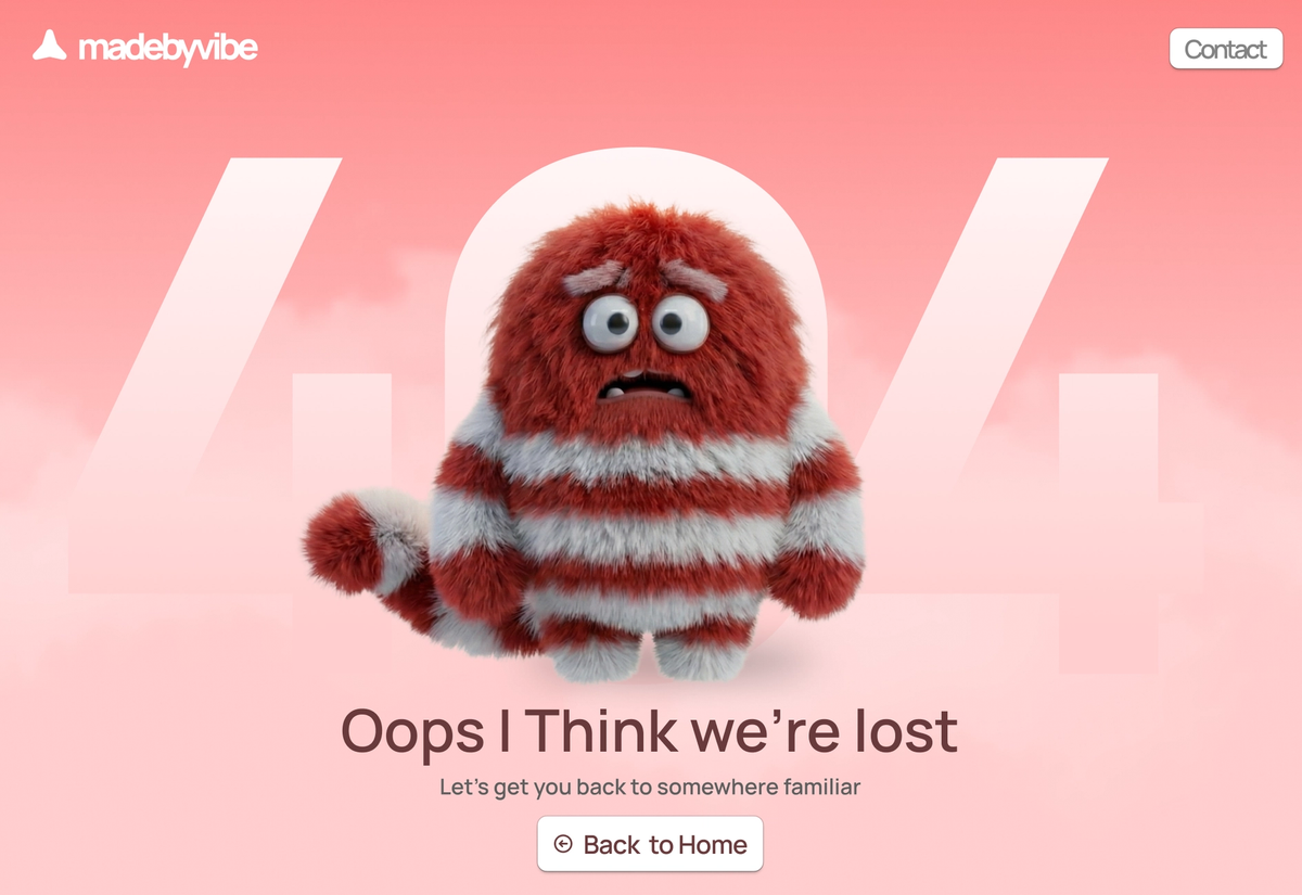 404 Page Design