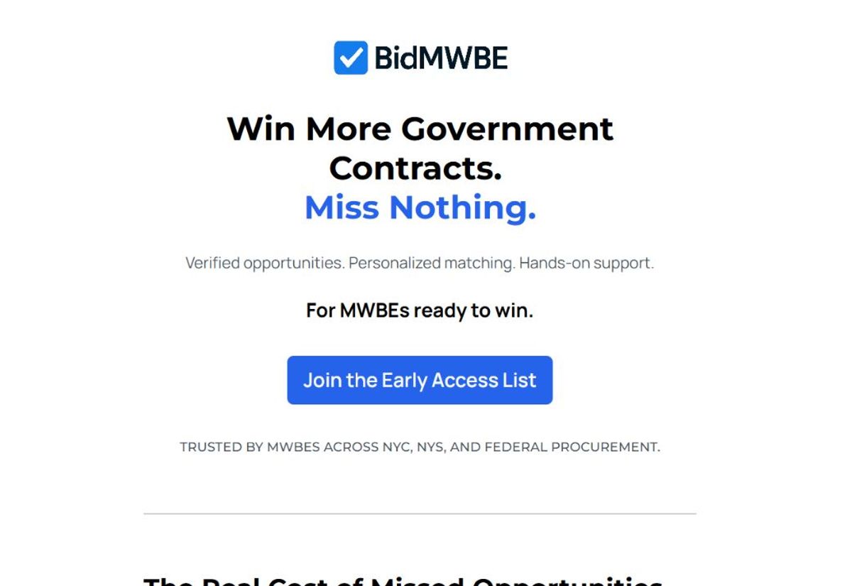 BidMWBE Government Contractor Directory