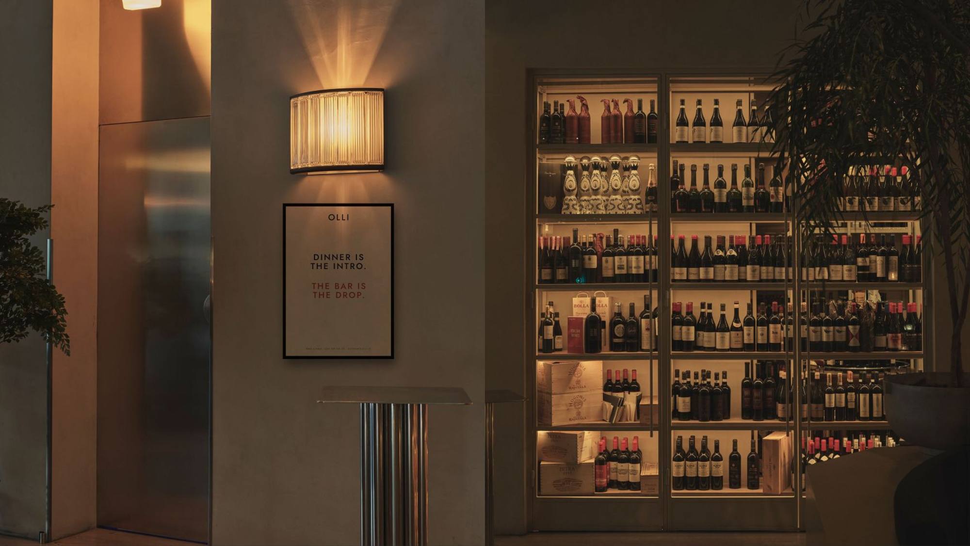 Ristorante Olli: 13.2 · ol35 poster · corridor + wine wall