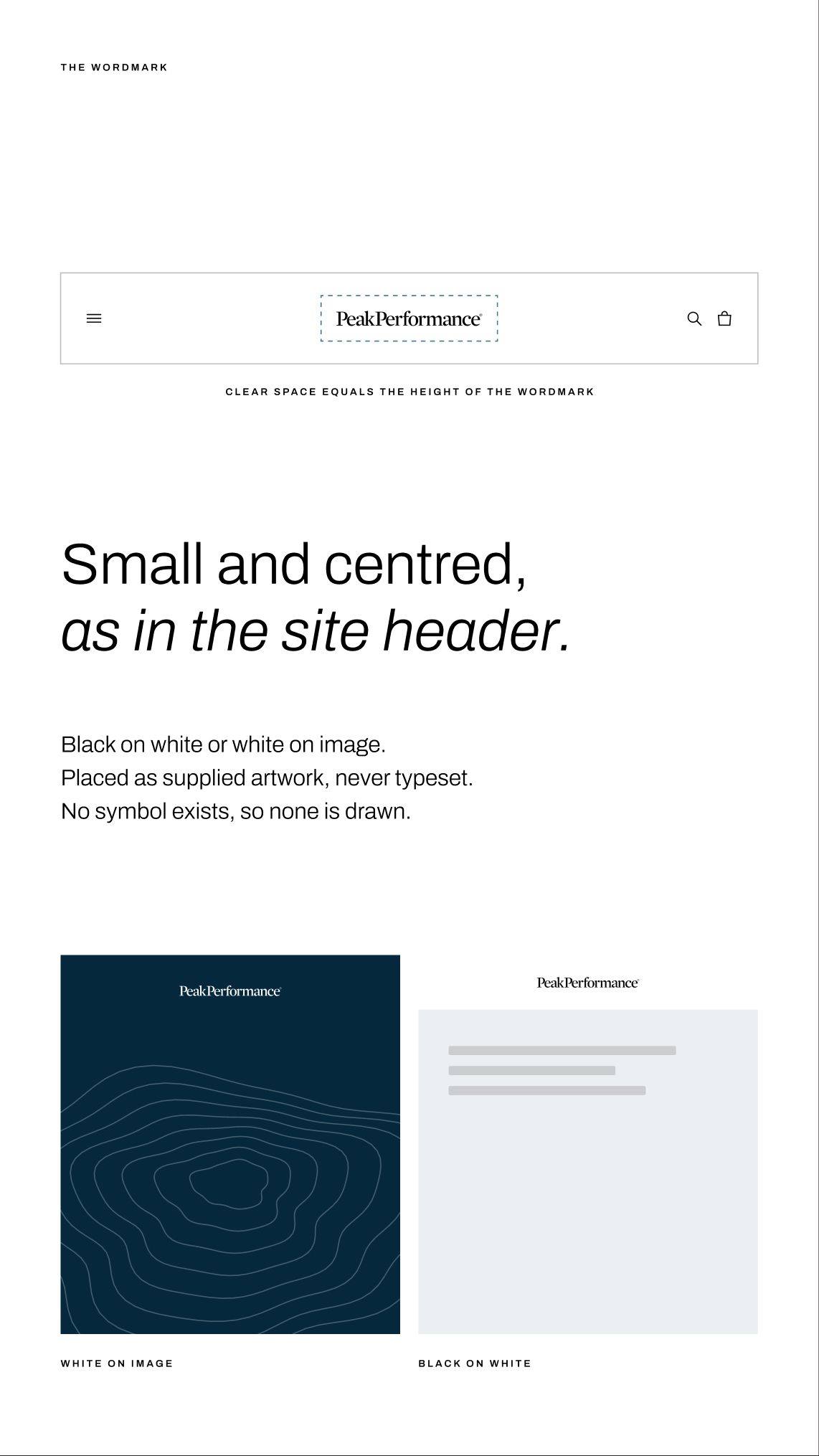 Peak Performance: 03.3 · px03 · the wordmark stays small