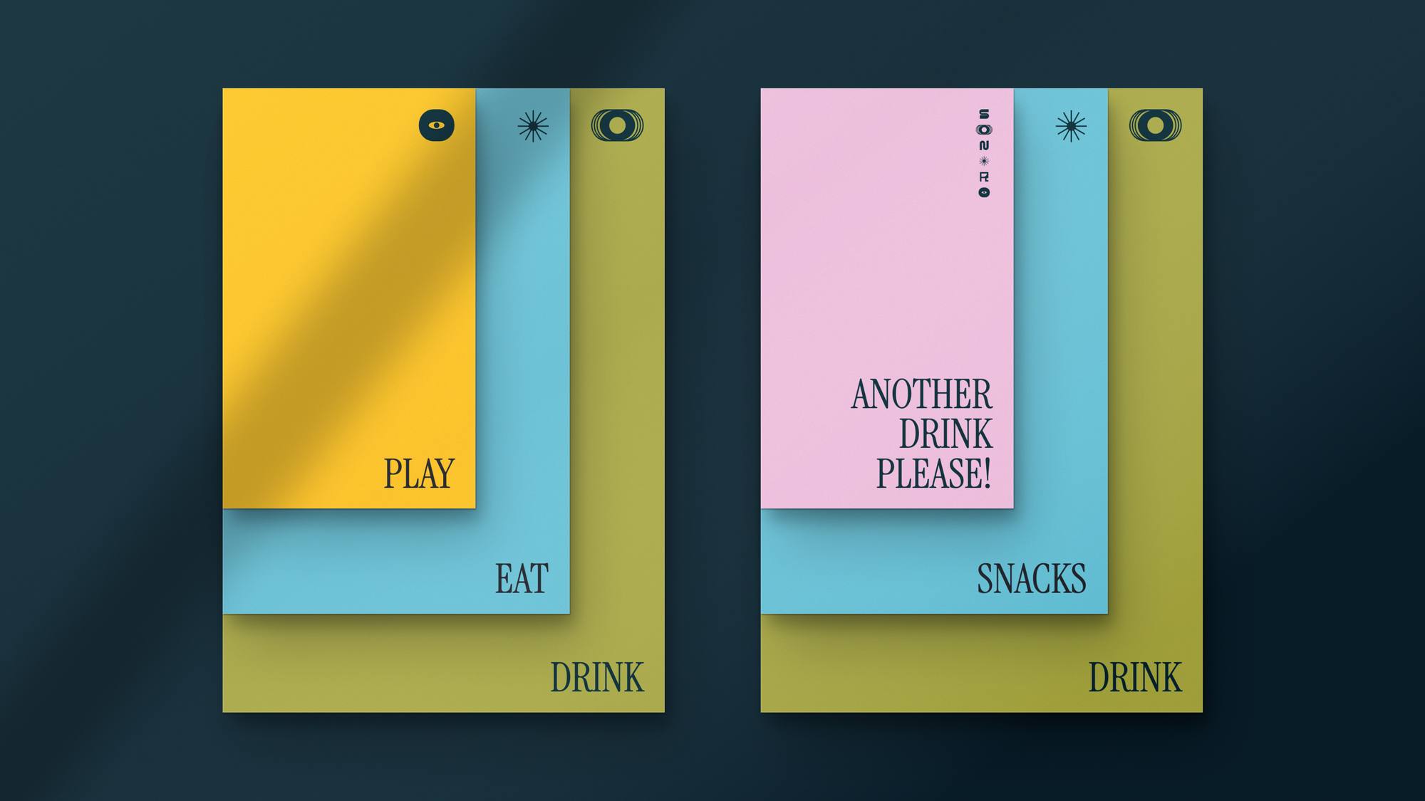 Sonoro: finding your menu · drink, eat, play