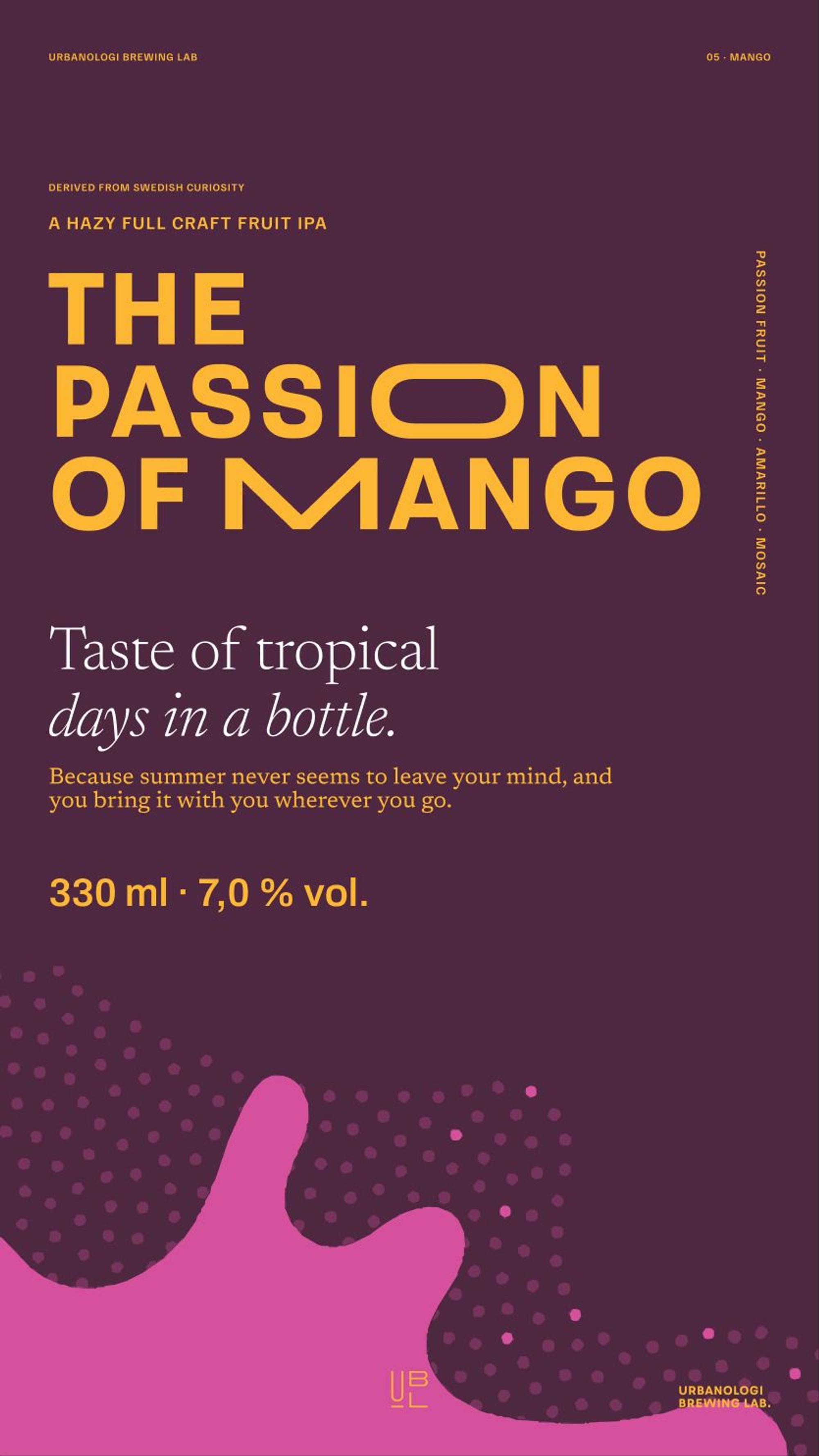 Urbanologi Brewing Lab: 11.1 · ux05 · the passion of mango