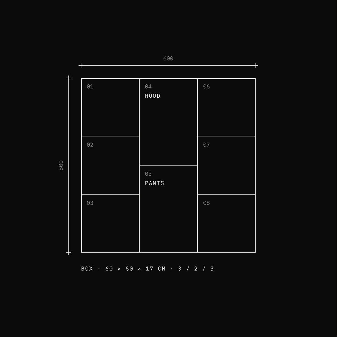 Atelier AAr Senius: micro / diagrams / 11 box plan 3/2/3