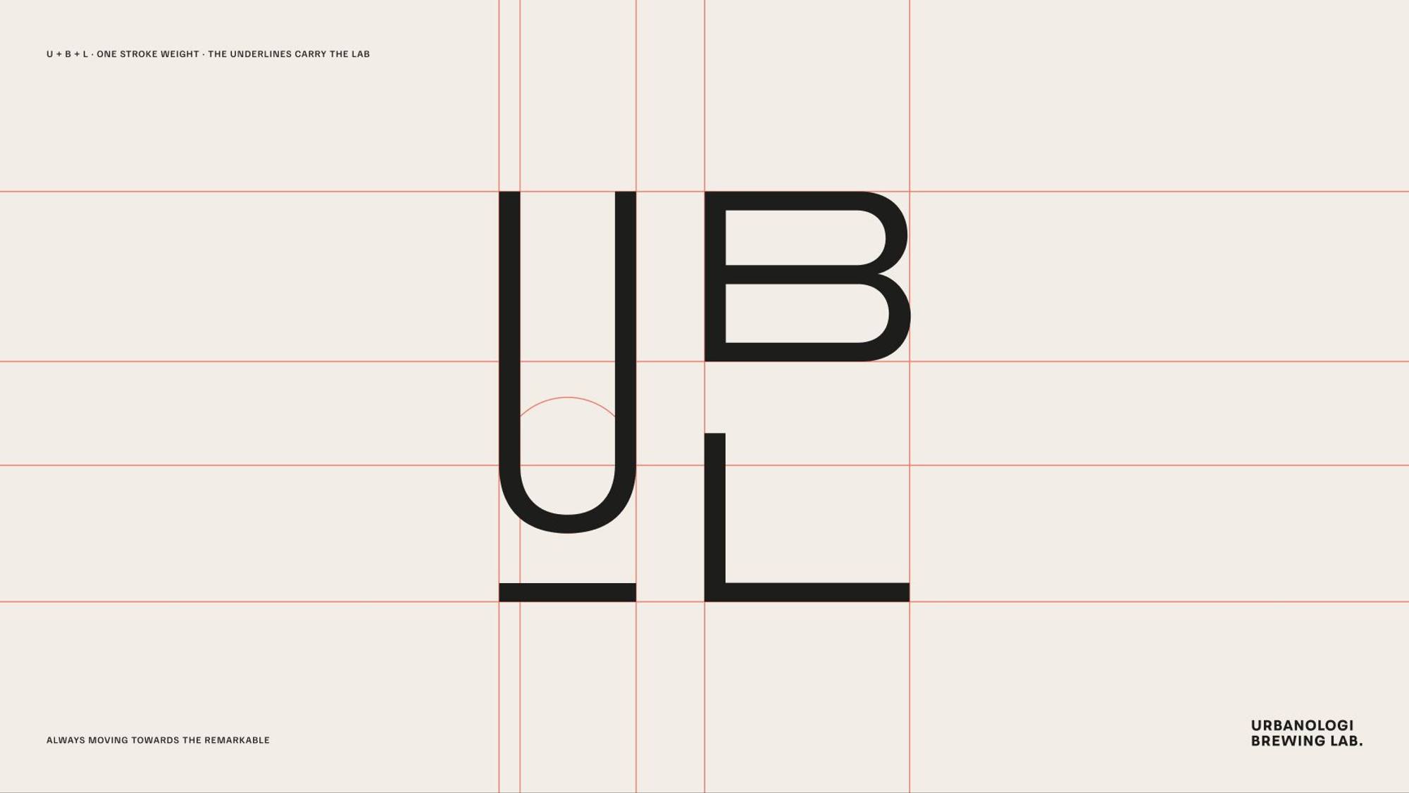 Urbanologi Brewing Lab: 06.1 · ub15 monogram · construction