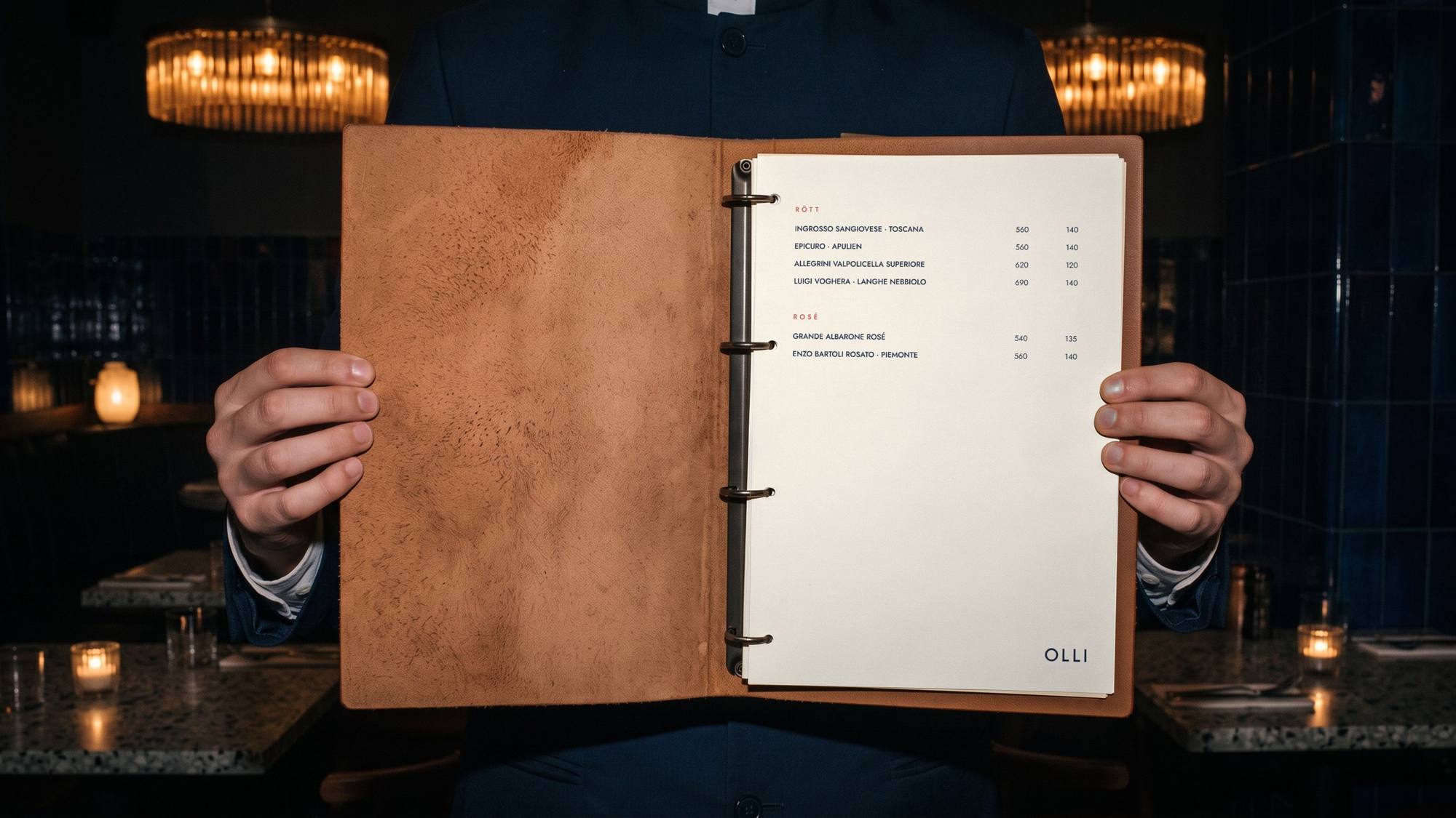 Ristorante Olli: 08.1 · ol08 wine list in the binder · held