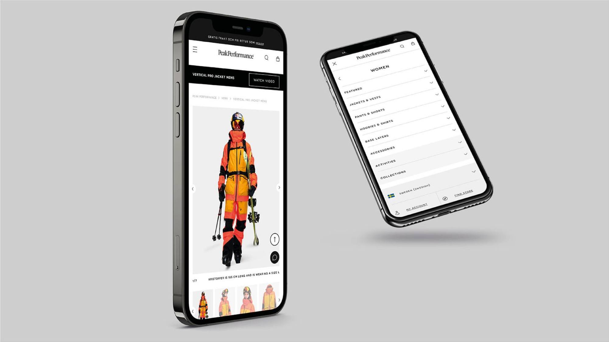 Peak Performance: 06.1 · nf-peak-013 · phones, pdp + menu