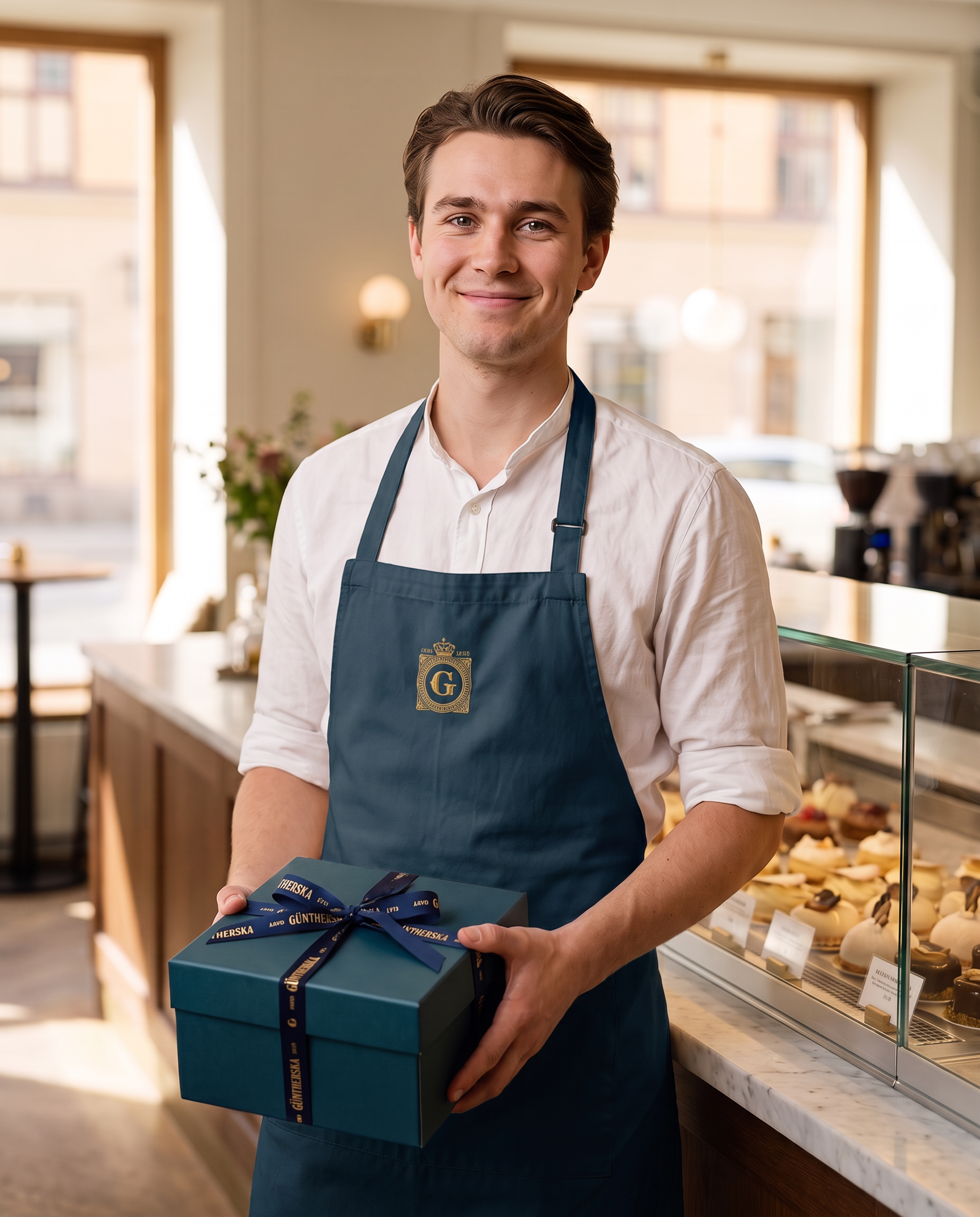 Güntherska: confectioner with a cake box