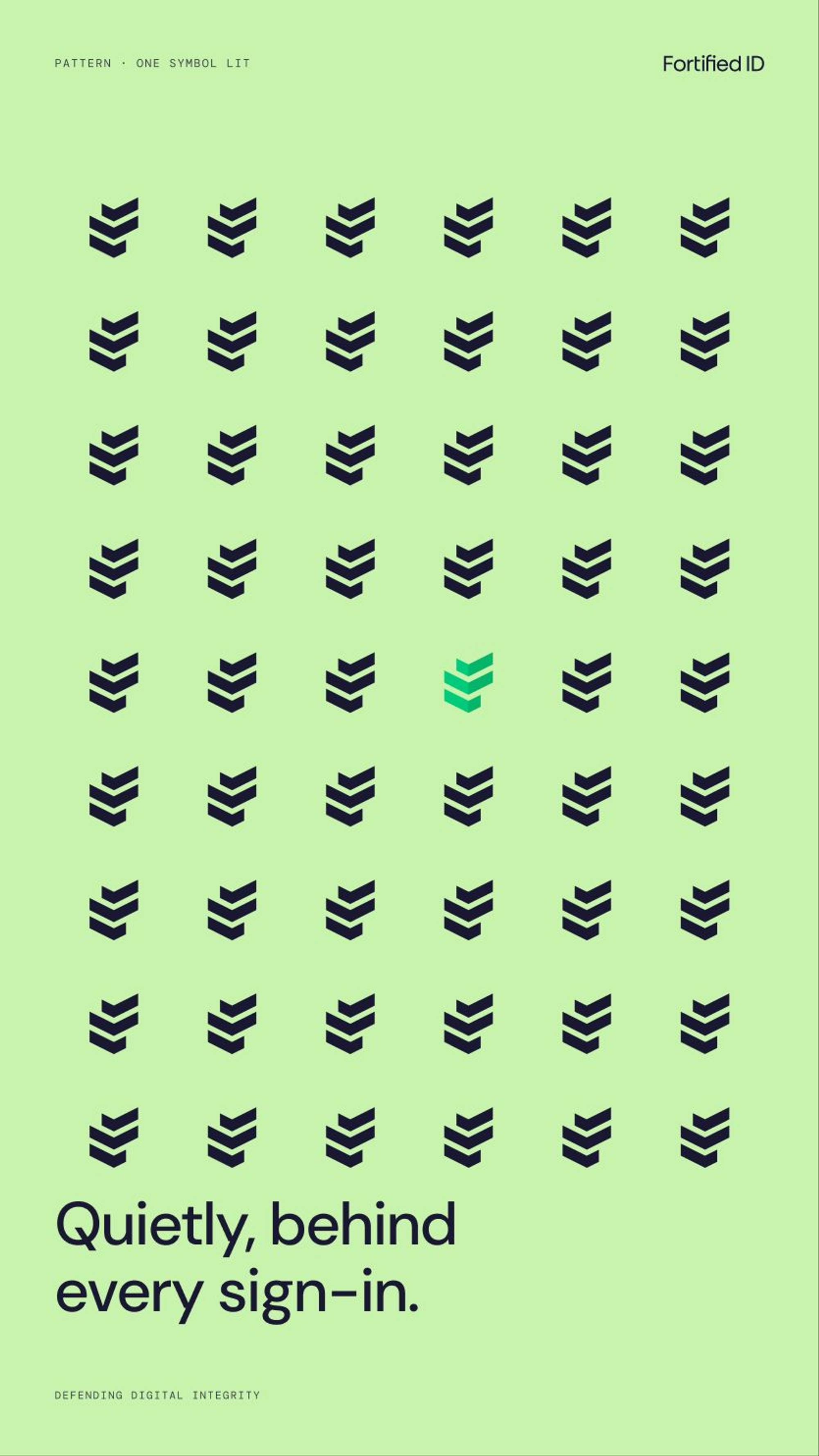 Fortified ID: 15.2 · fx09 · quietly, behind every sign-in