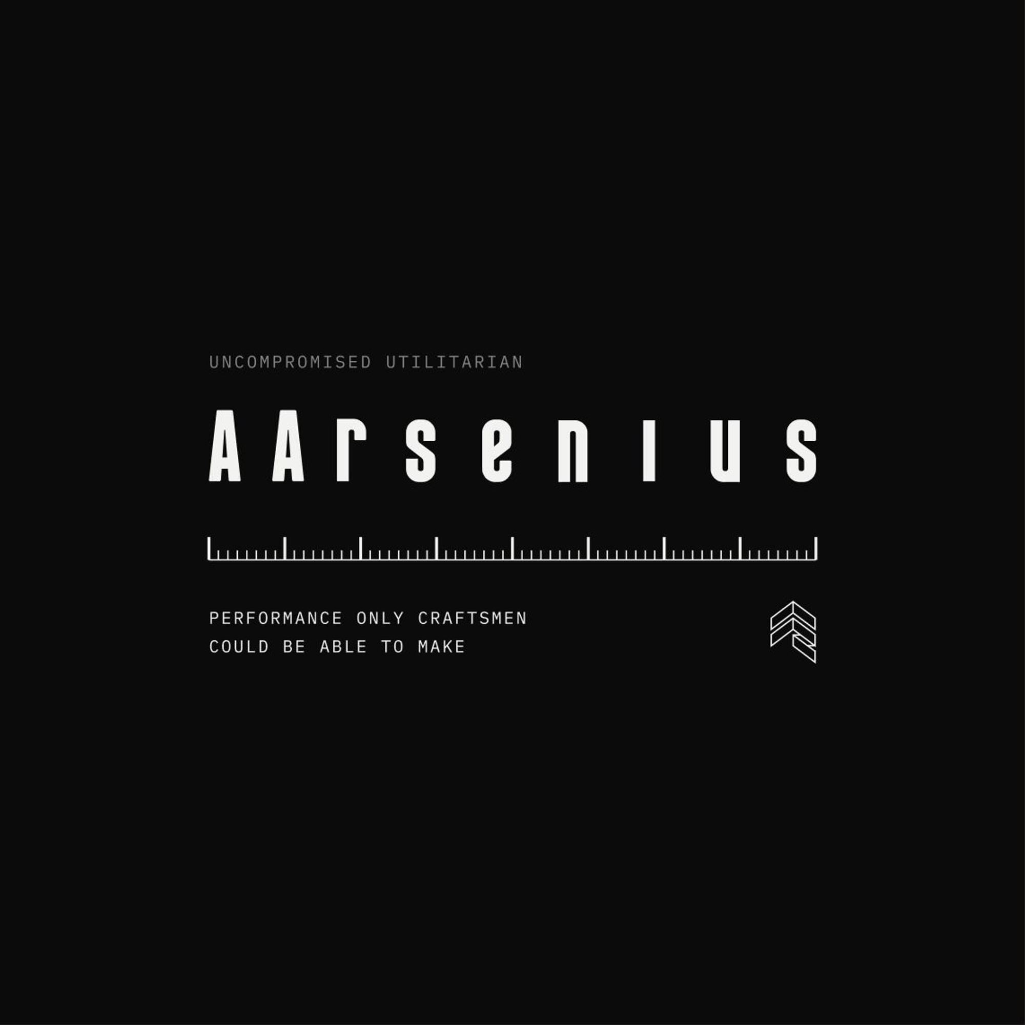 Atelier AAr Senius: micro / signature / 25 wordmark line