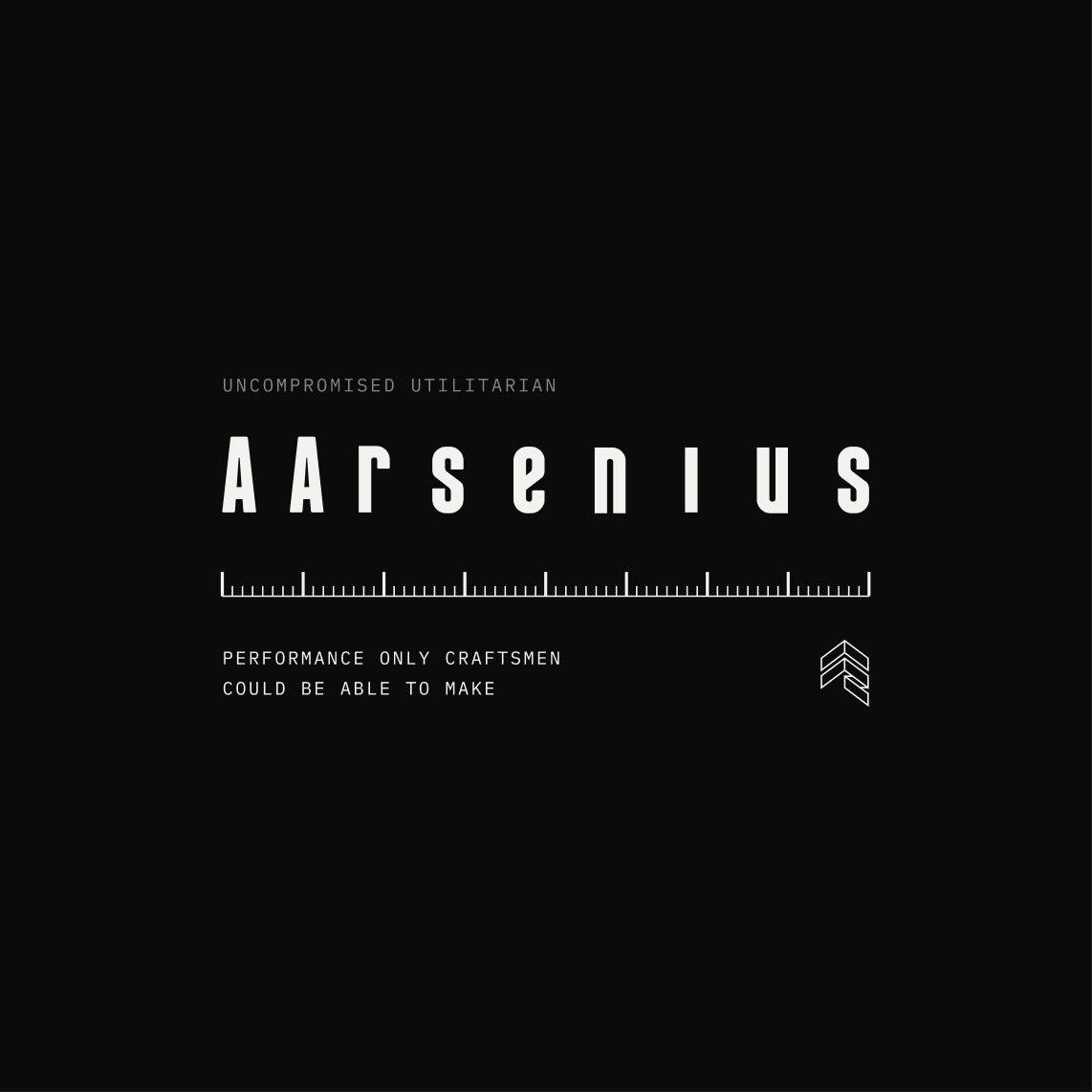 Atelier AAr Senius: micro / signature / 25 wordmark line