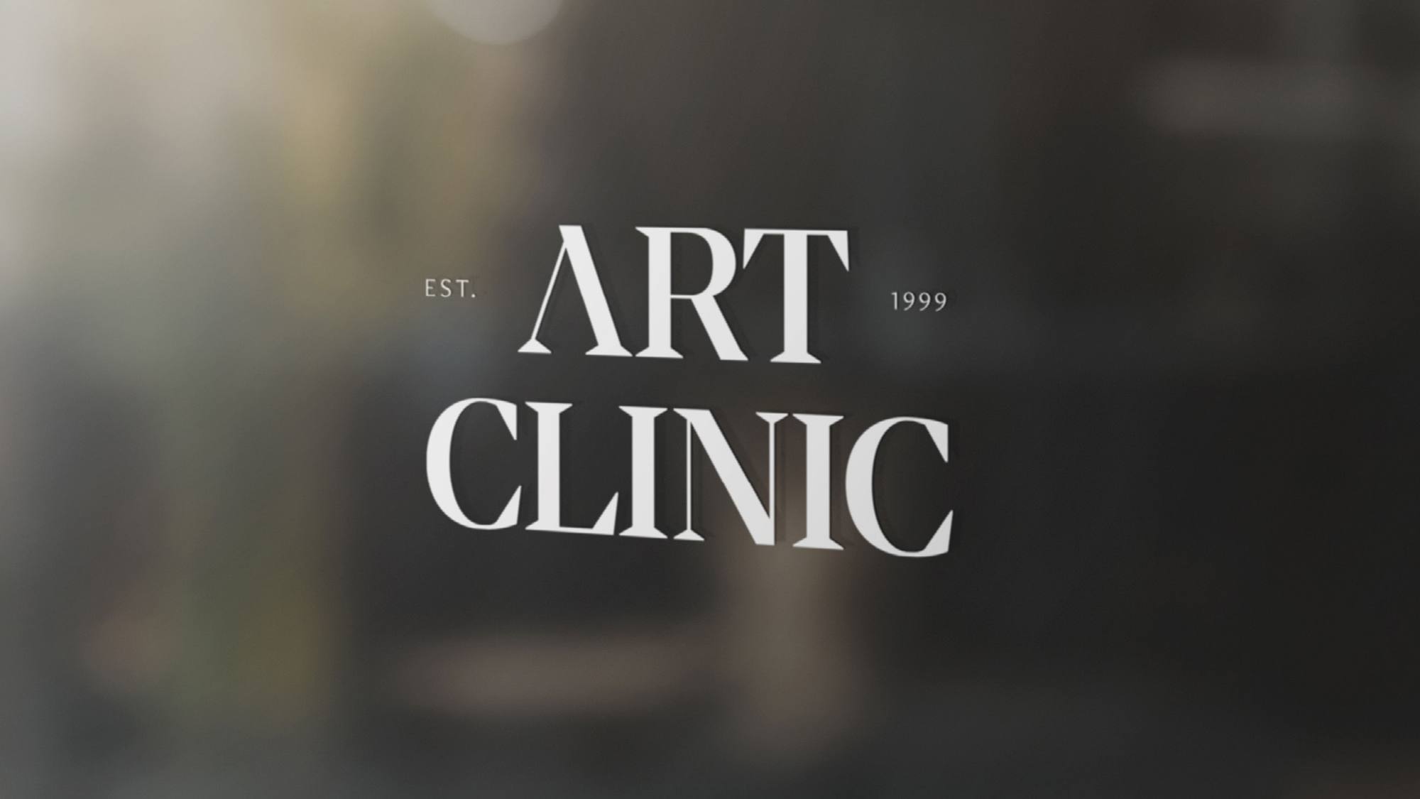 Art Clinic: 08.1 · nf-artclinic-035 · frosted glass wordmark