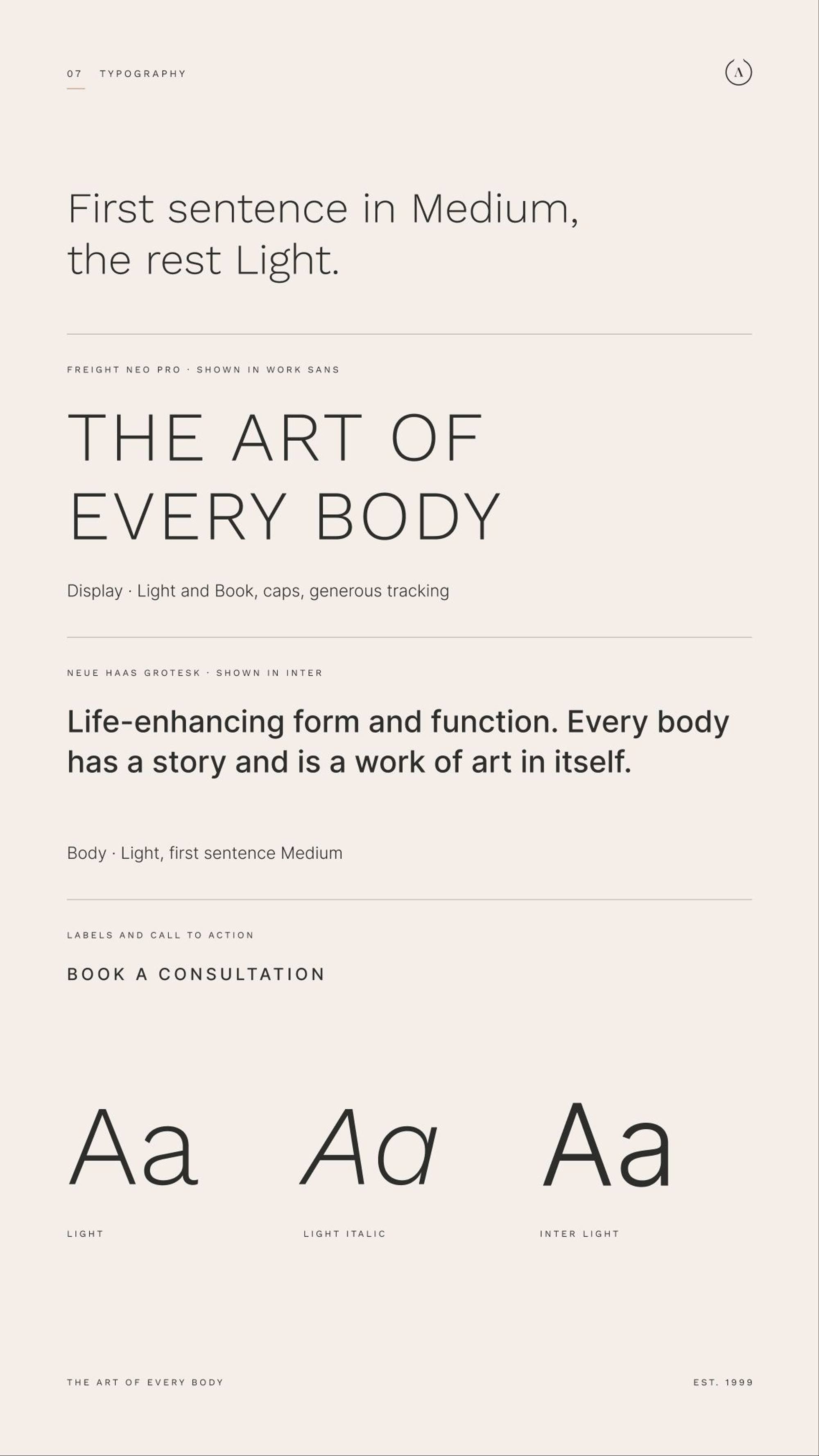 Art Clinic: 07.3 · ax07 · first sentence in medium