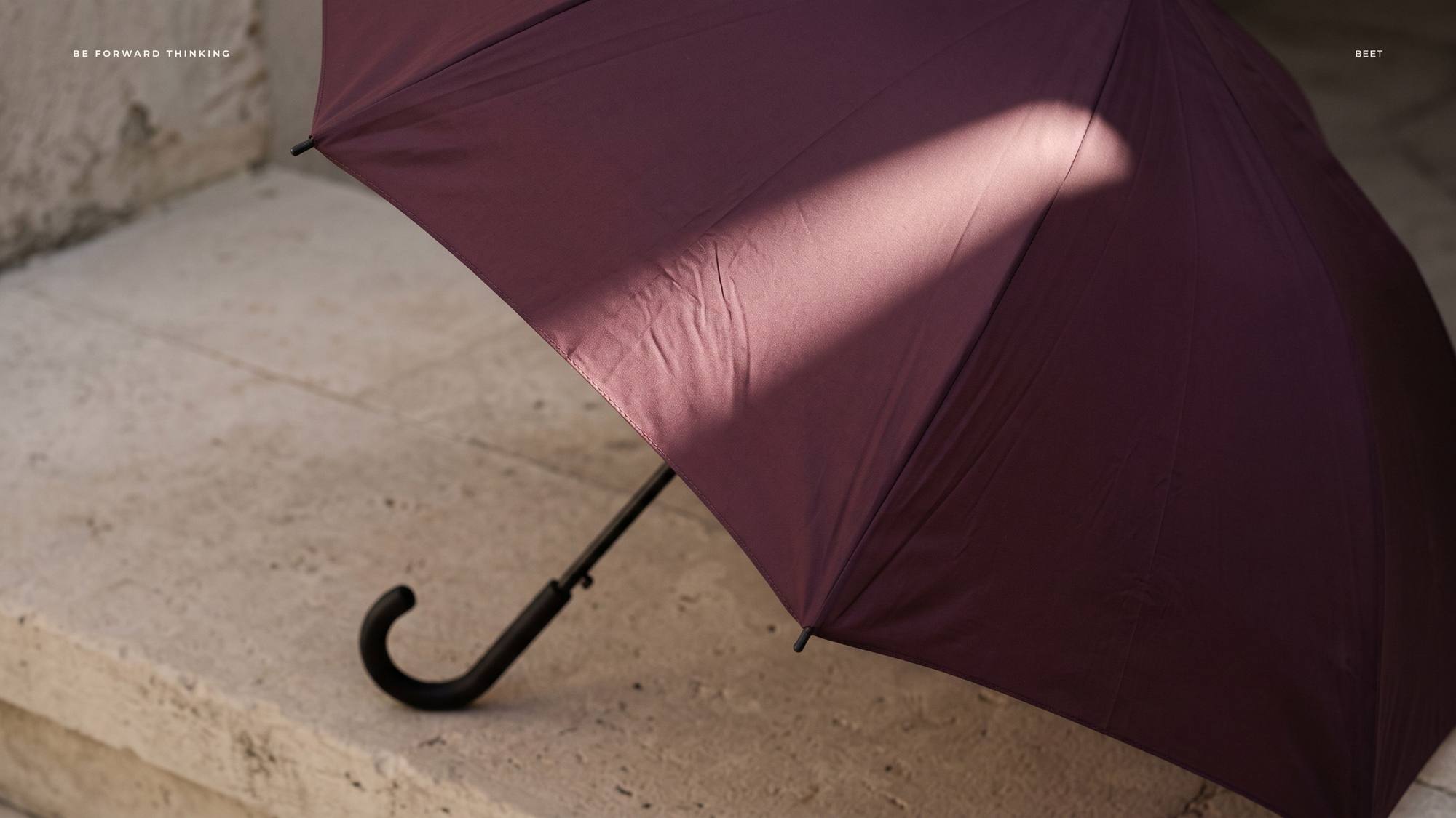 Beet: 01.1 · be 02 hero · umbrella