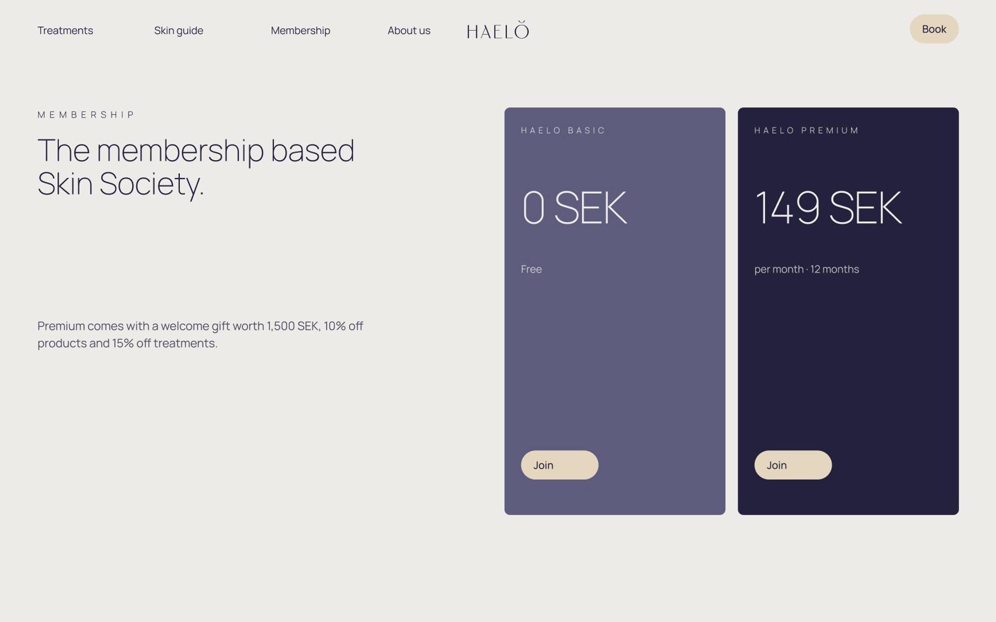 Haelo Skin: 07.1 · r.6 · web hero · membership page