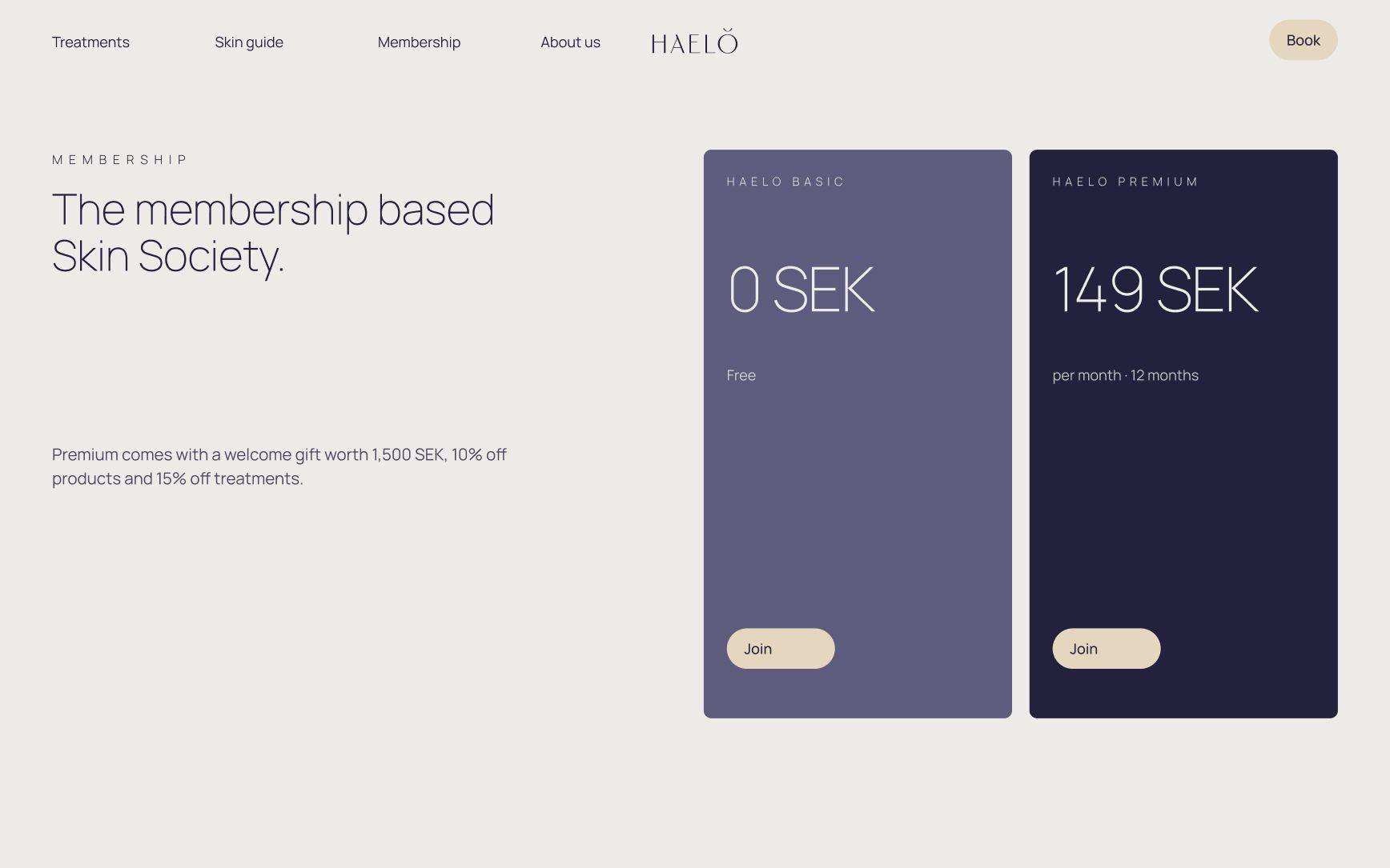 Haelo Skin: 07.1 · r.6 · web hero · membership page