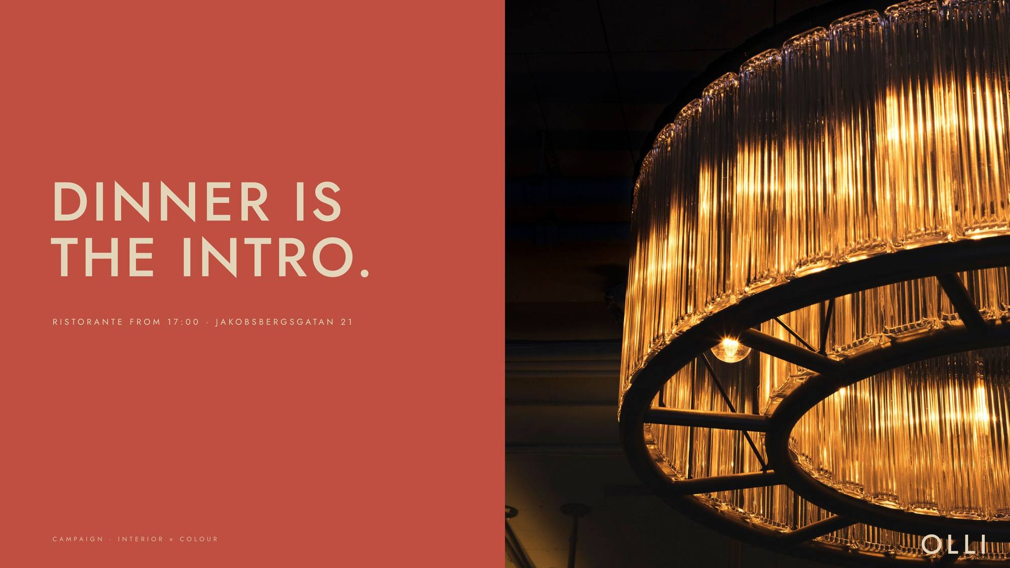 Ristorante Olli: 15.1 · ol02 dinner is the intro · tomato × chandelier