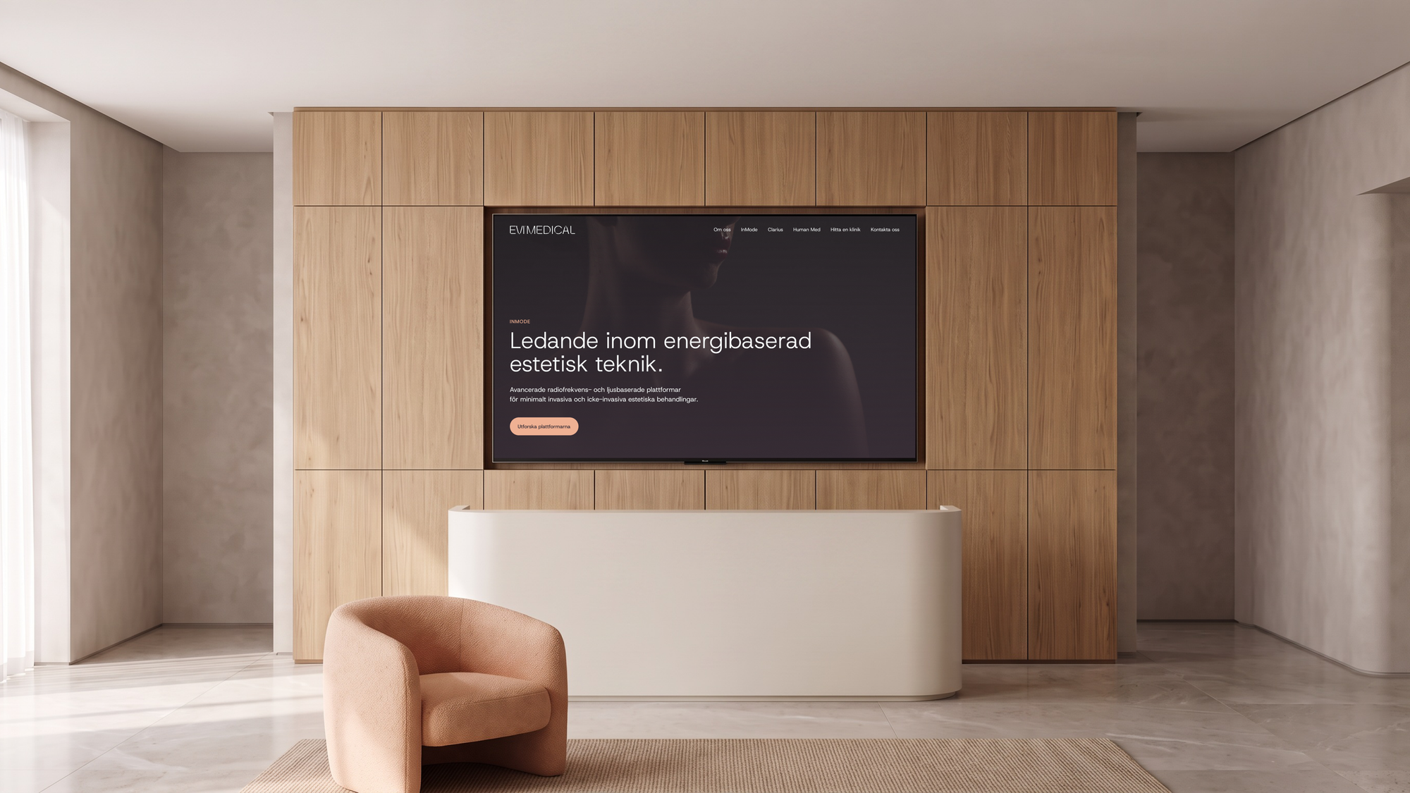 Evi Medical: 18.1 · ui03 reception screen