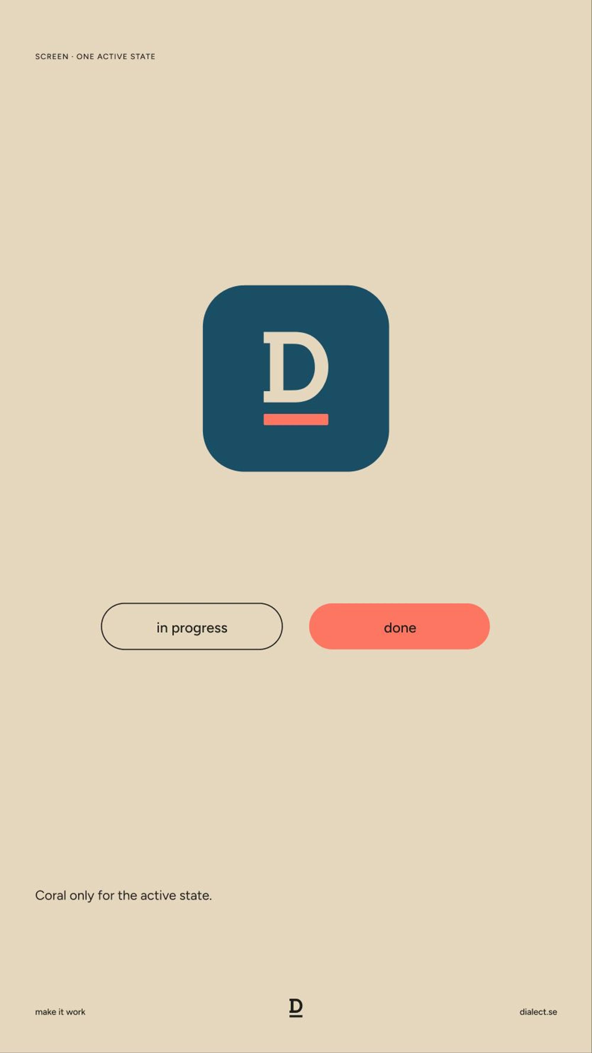 Dialect: app icon · active state