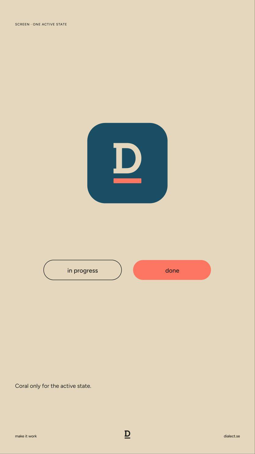 Dialect: app icon · active state