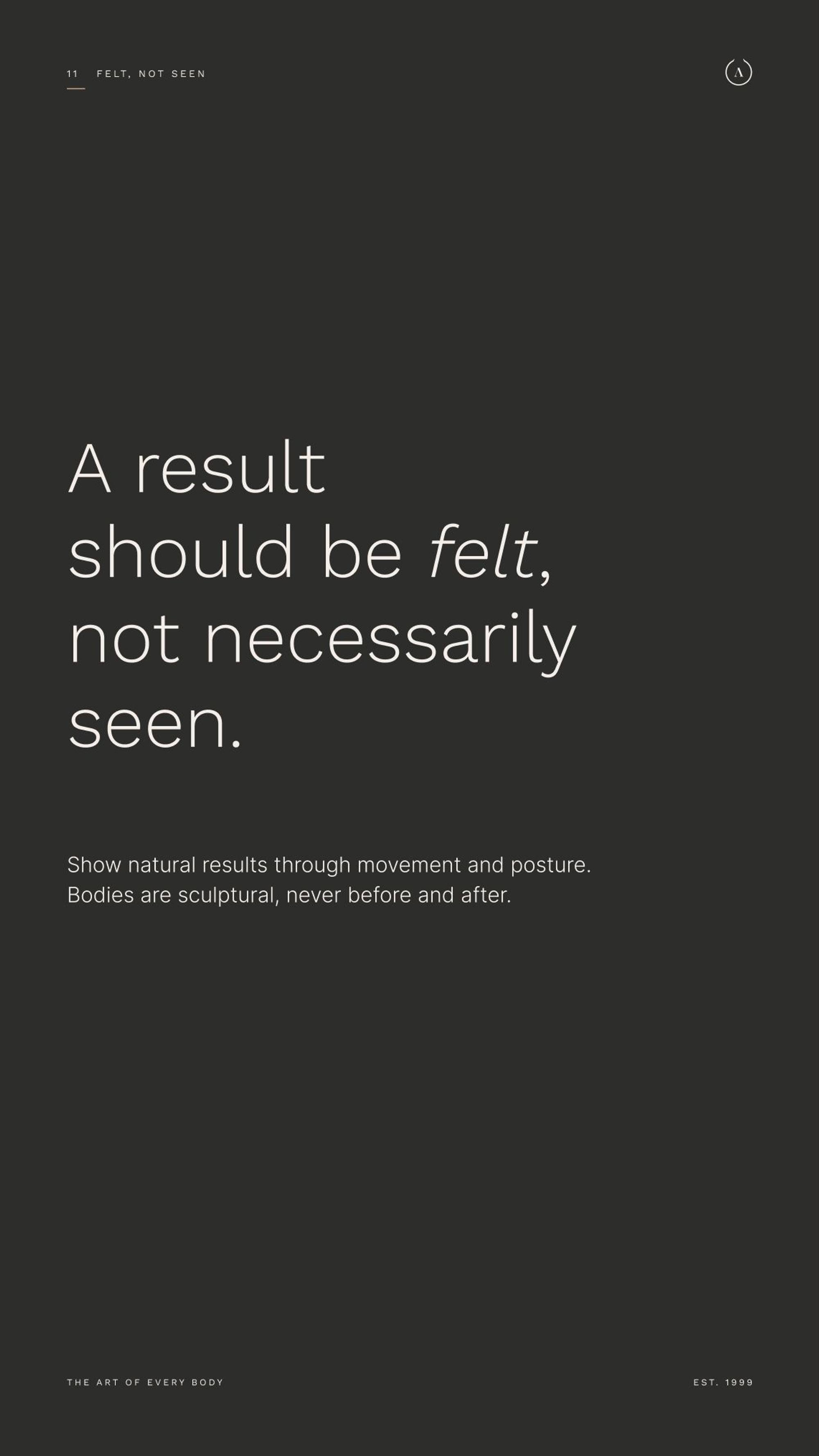 Art Clinic: 02.3 · ax11 · felt, not seen