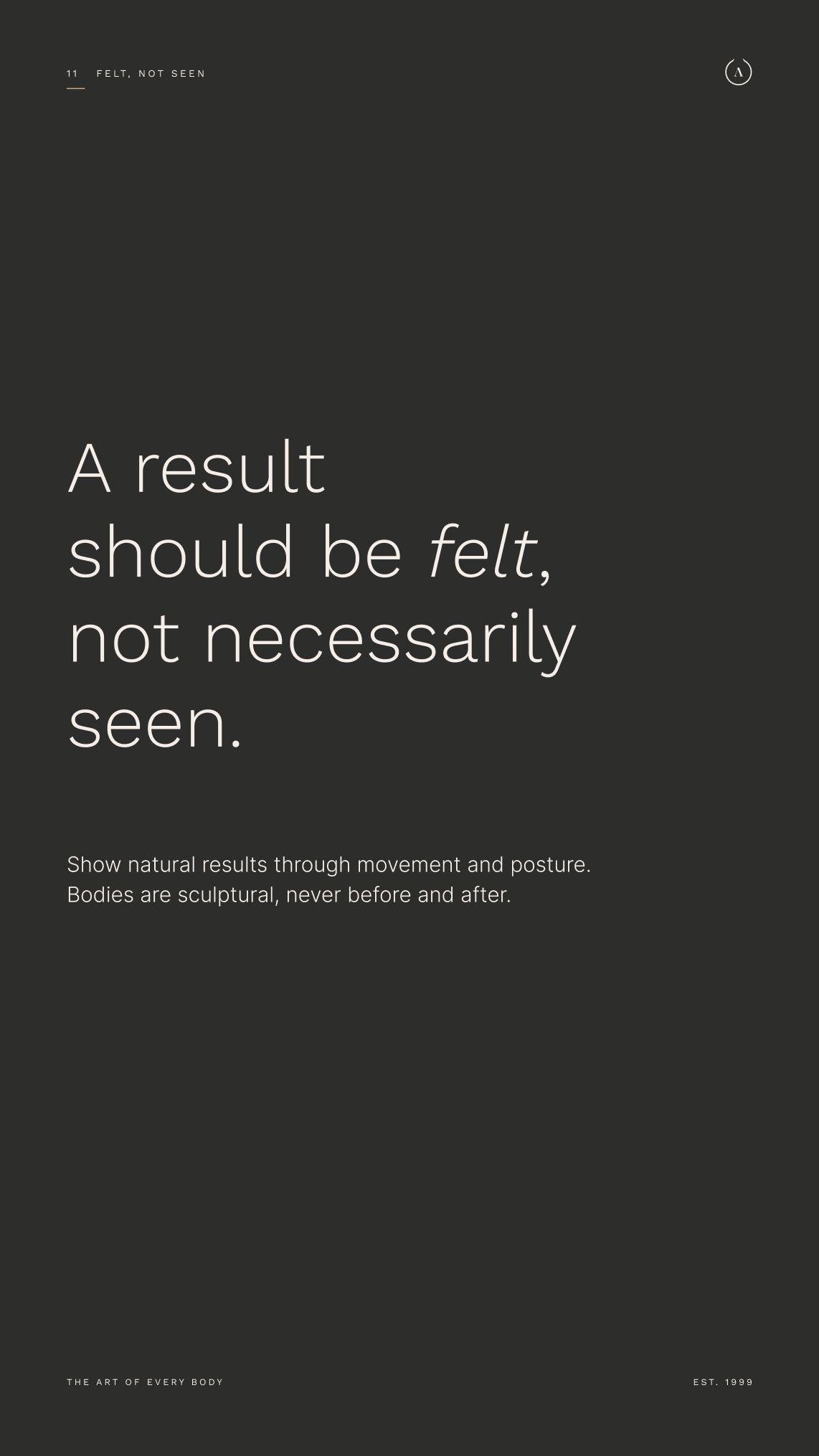 Art Clinic: 02.3 · ax11 · felt, not seen