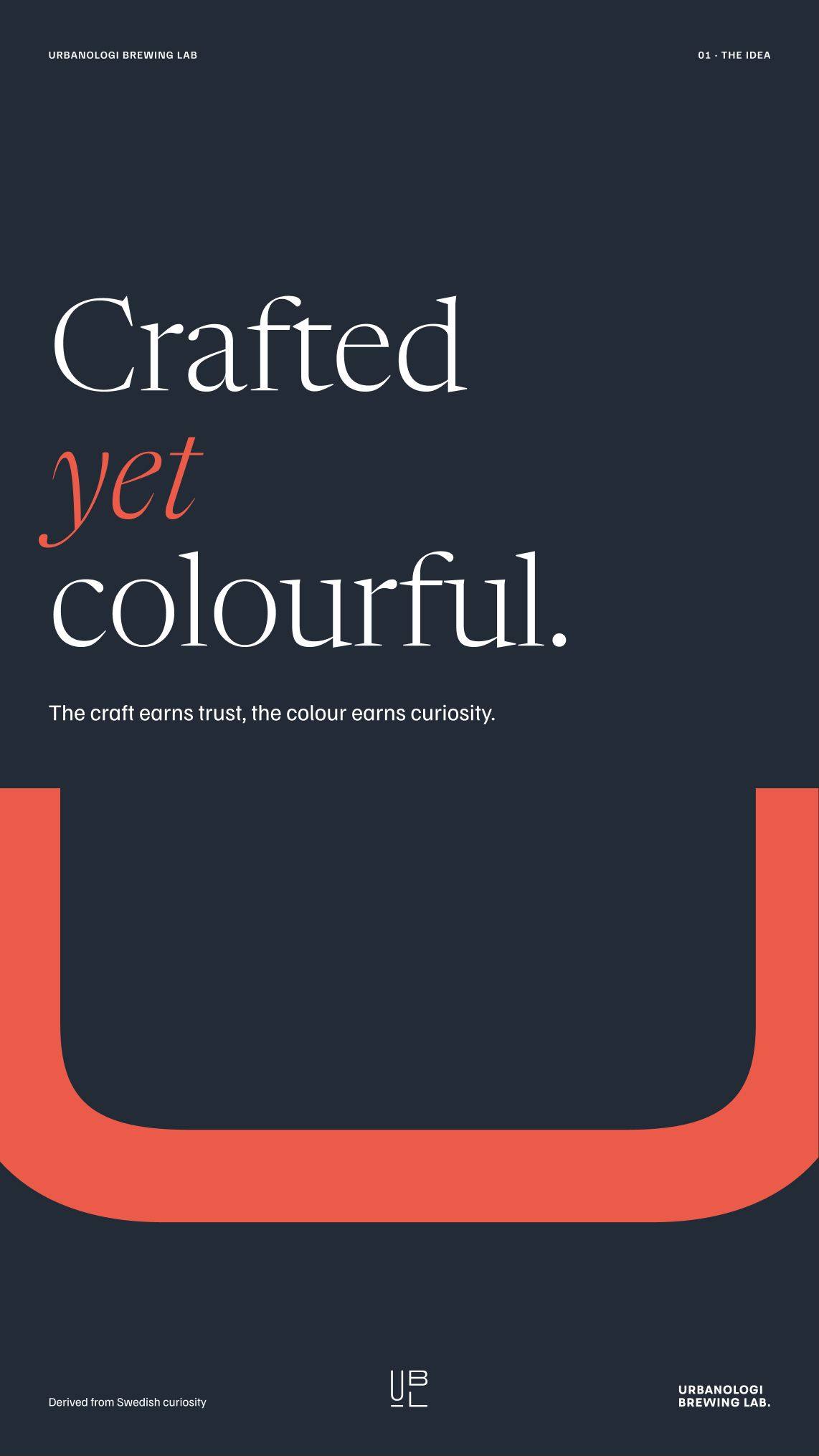 Urbanologi Brewing Lab: 02.1 · ux01 · crafted yet colourful