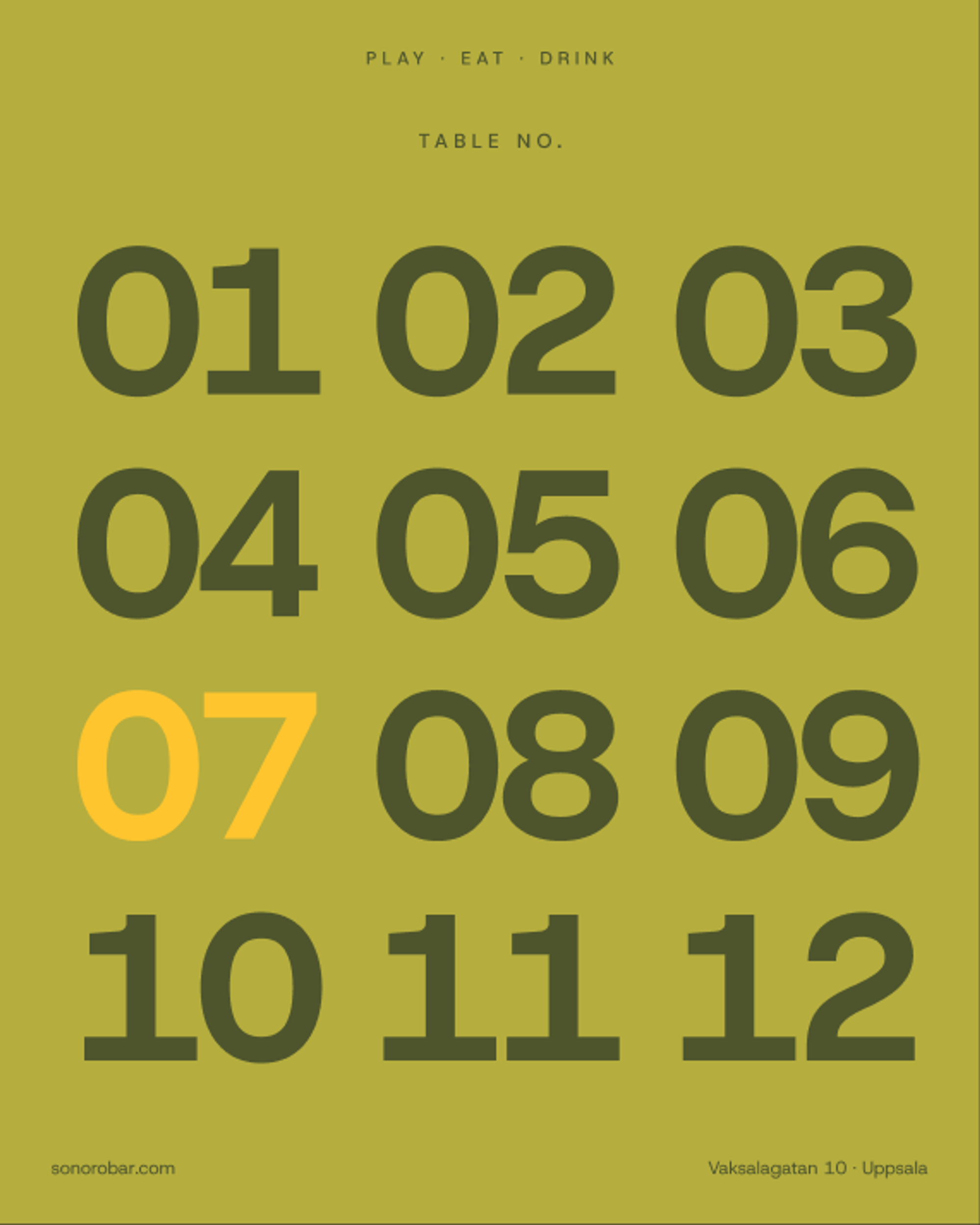 Sonoro: numbers as artwork