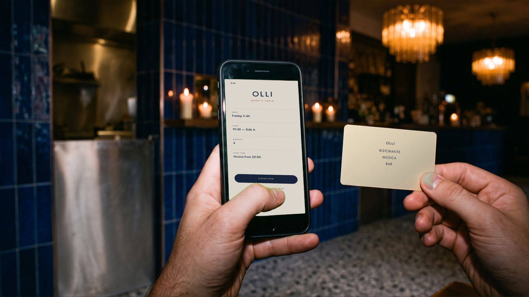 Ristorante Olli: 18.1 · ol48 phone · reservation + card