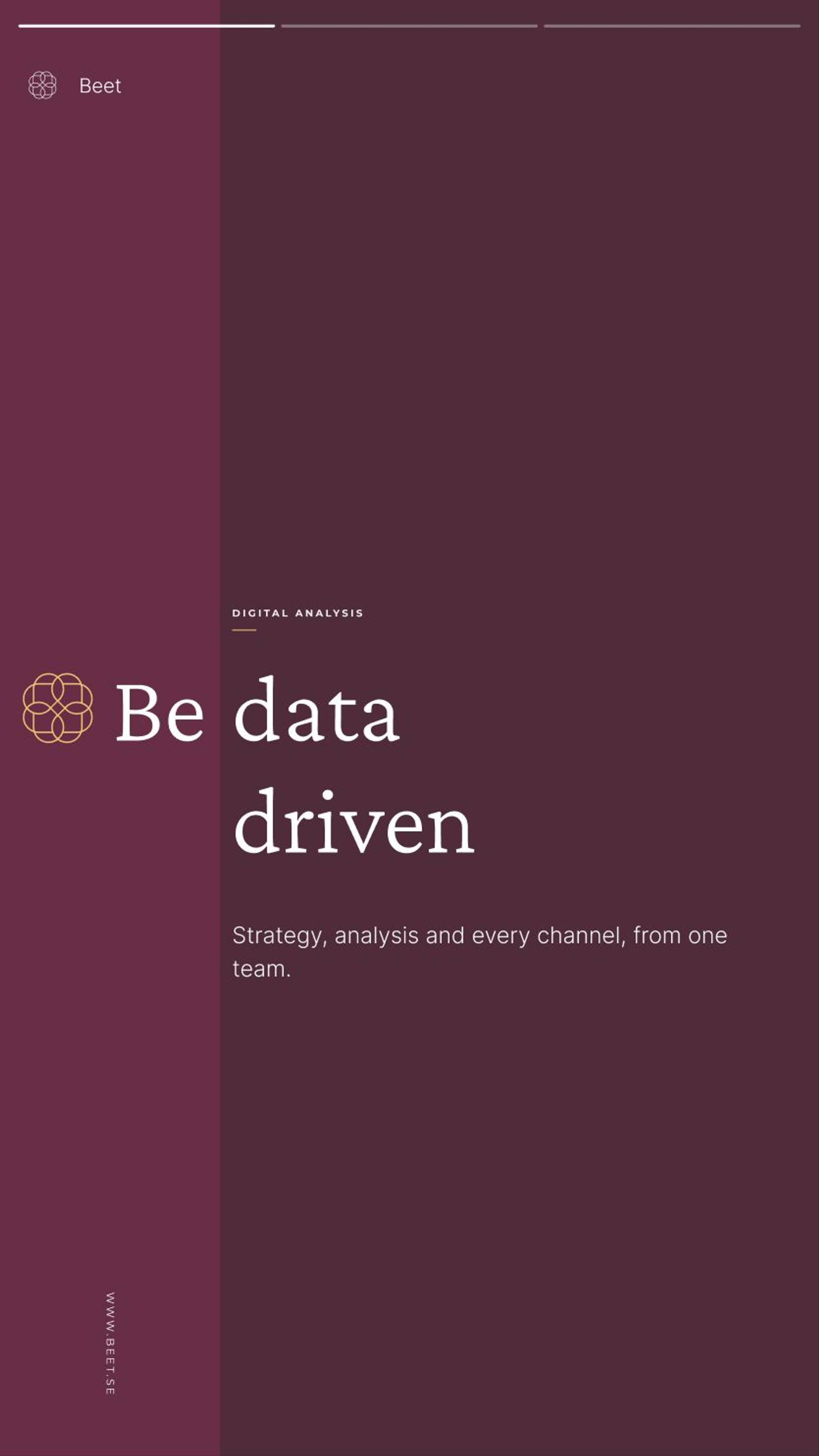 Beet: 13.1 · bx08 · story · be data-driven