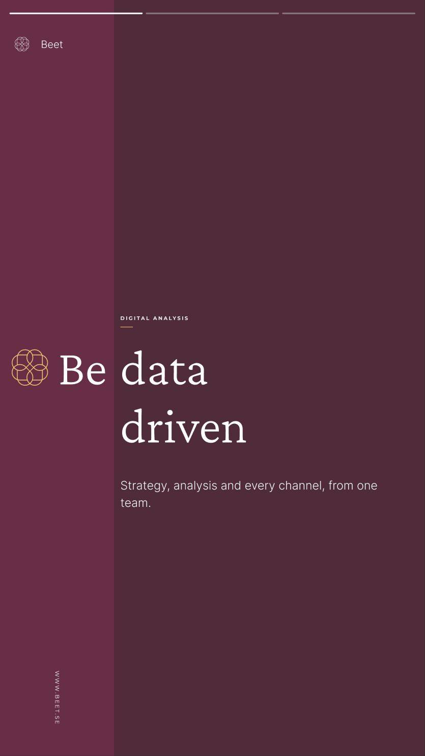 Beet: 13.1 · bx08 · story · be data-driven
