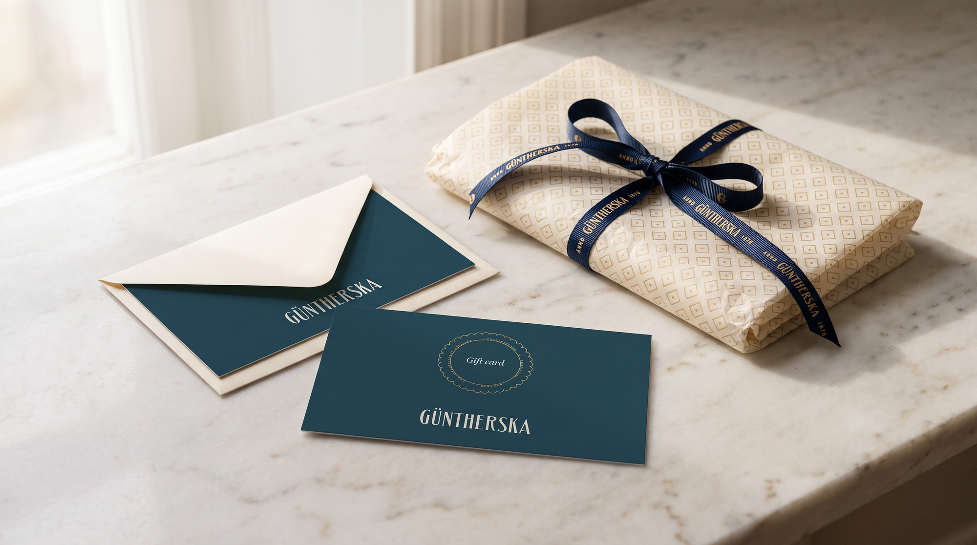 Güntherska: gift cards and tissue paper
