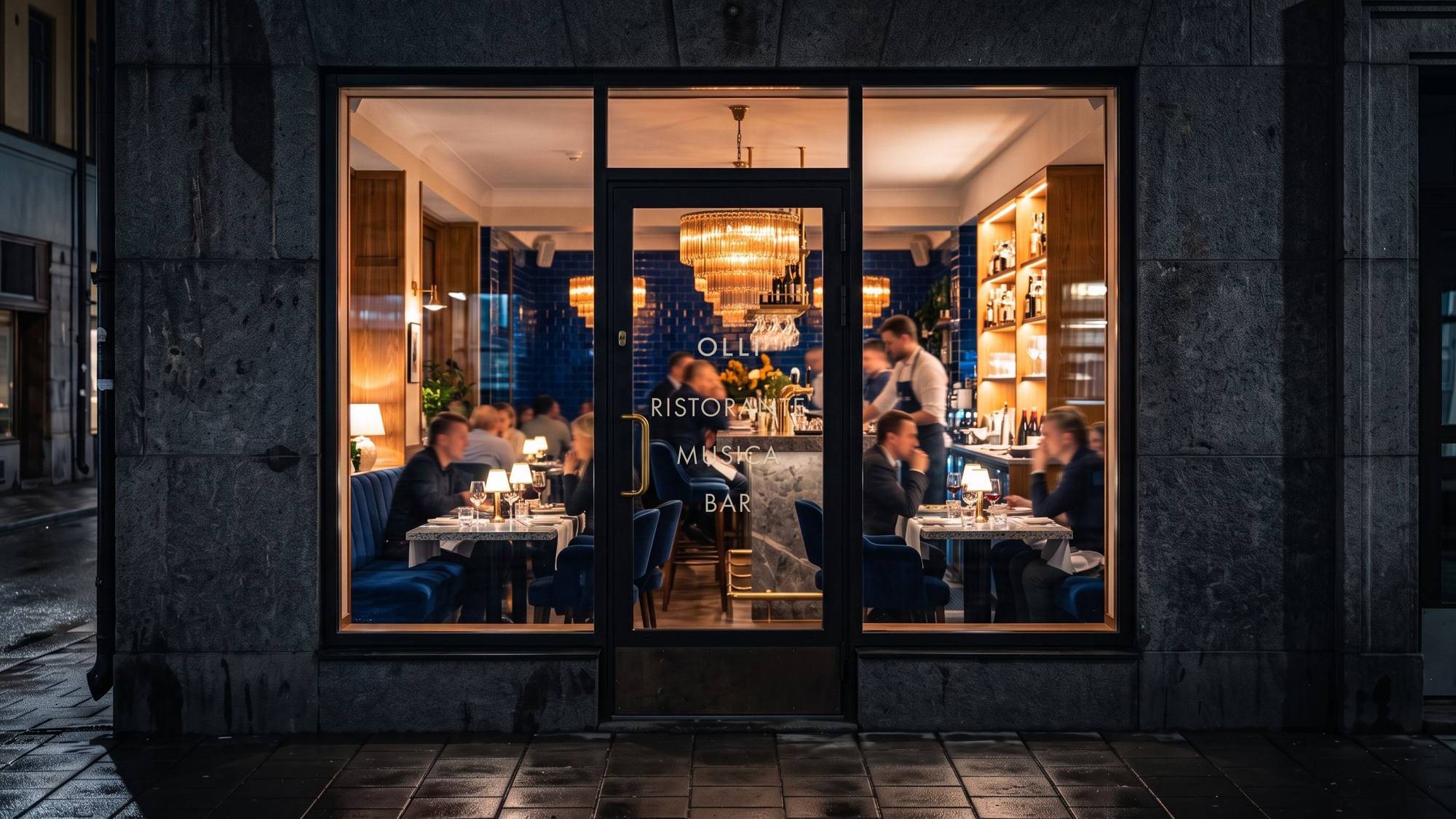 Ristorante Olli: 11.1 · ol31 window foil · jakobsbergsgatan at night