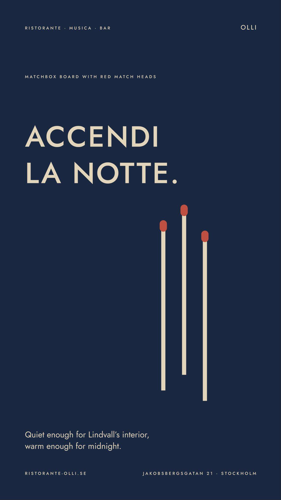 Ristorante Olli: 12.3 · ox10 · accendi la notte