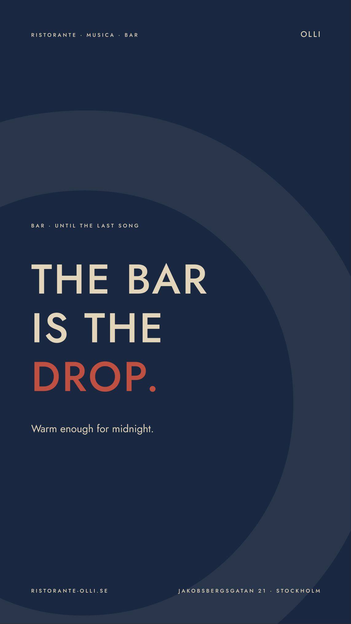 Ristorante Olli: 02.2 · ox02 · the bar is the drop