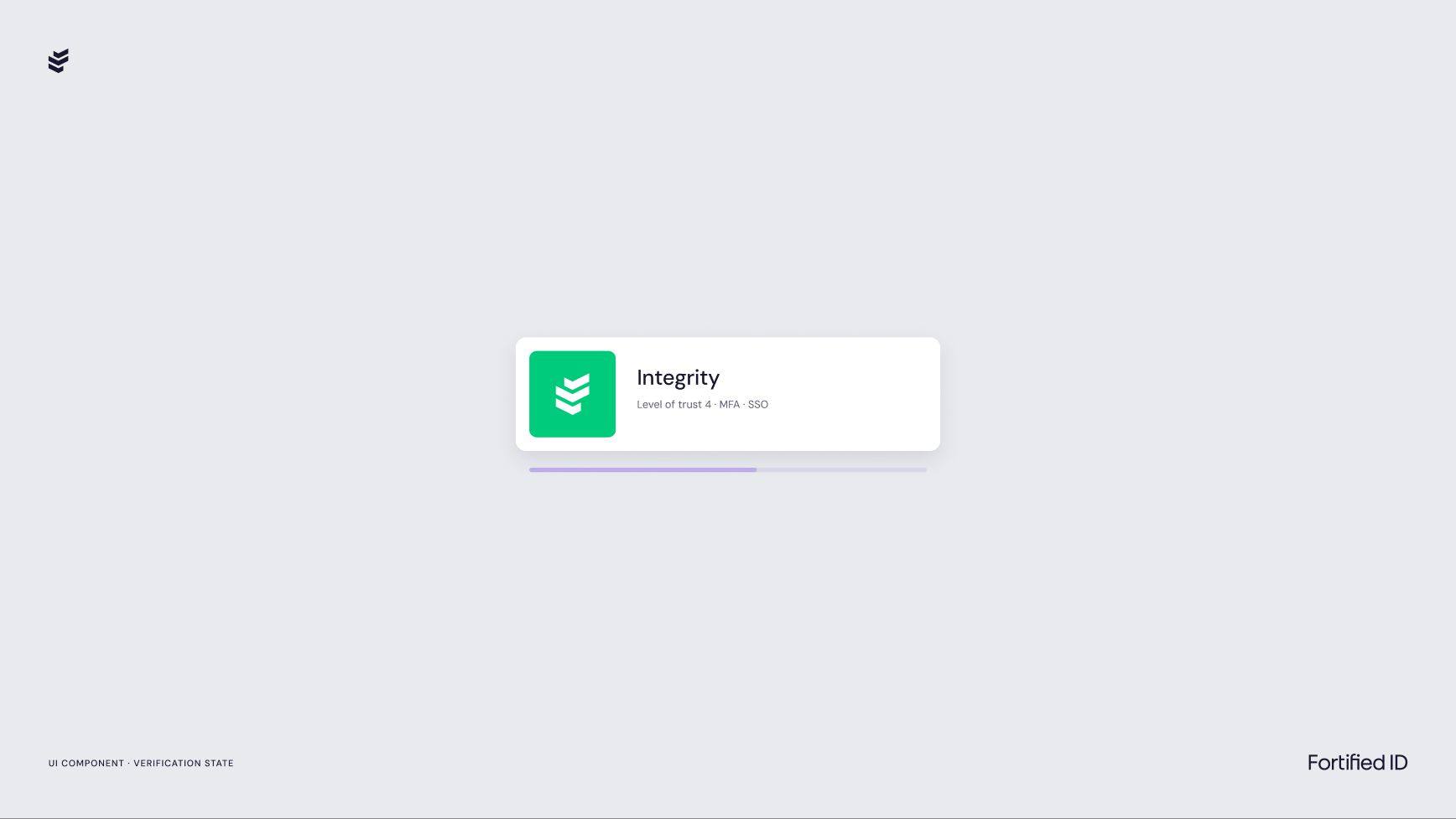 Fortified ID: 13.1 · v2 · fi12 ui component · integrity card