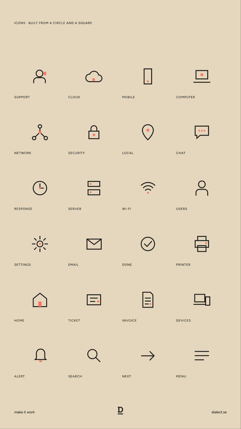 Dialect: 24 icons