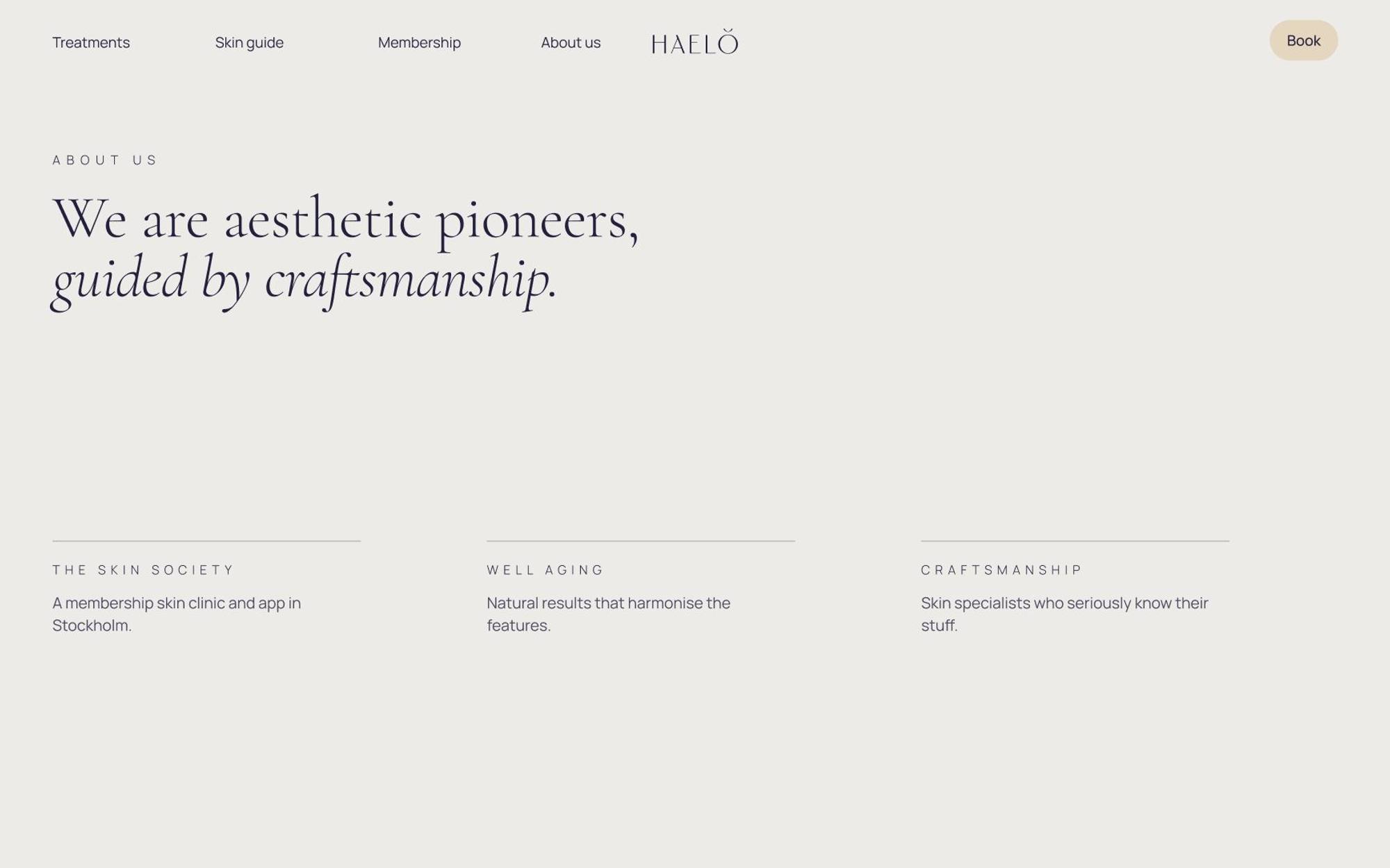Haelo Skin: 07.2 · d.6 · web hero · about