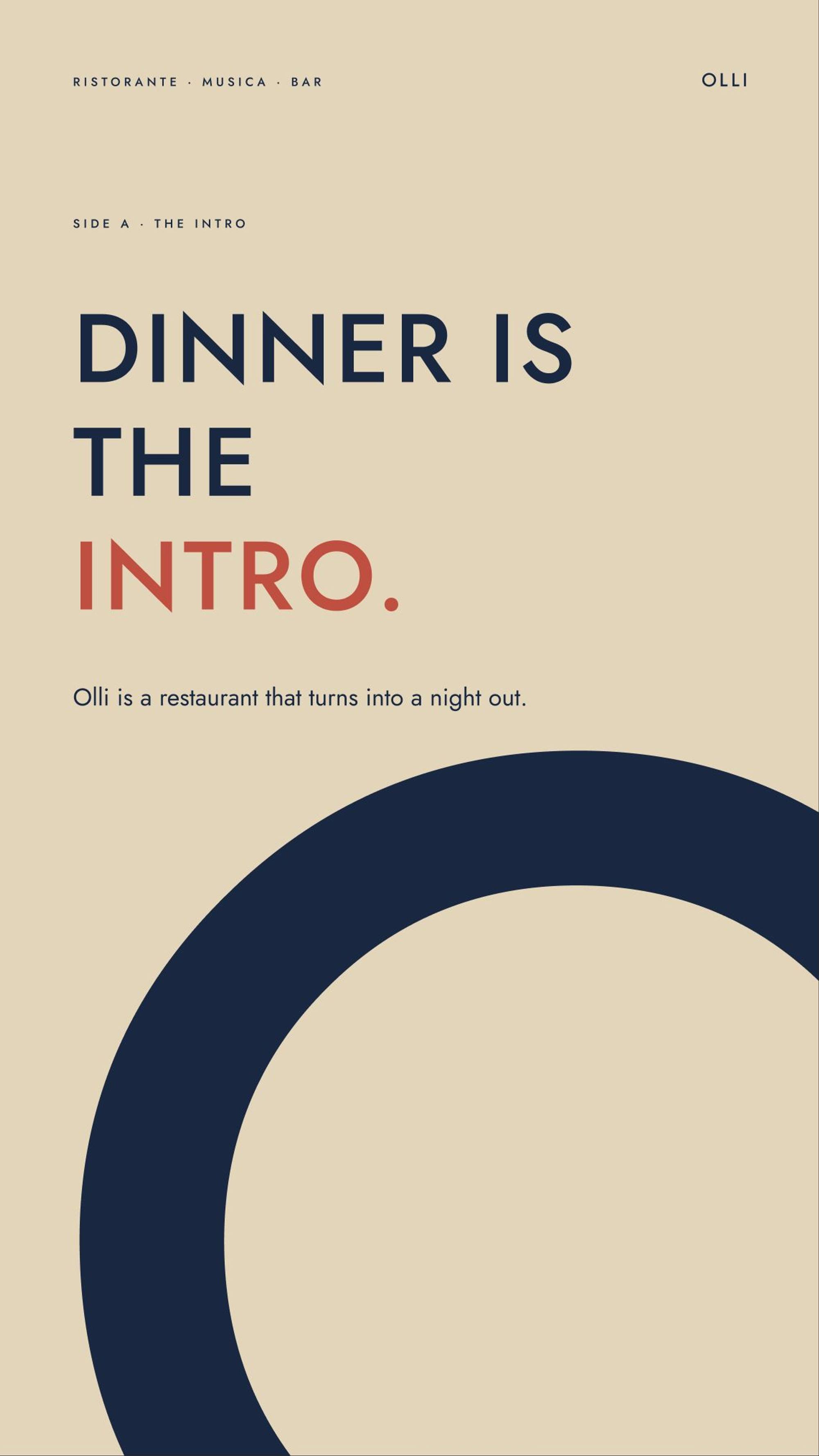 Ristorante Olli: 02.1 · ox01 · dinner is the intro