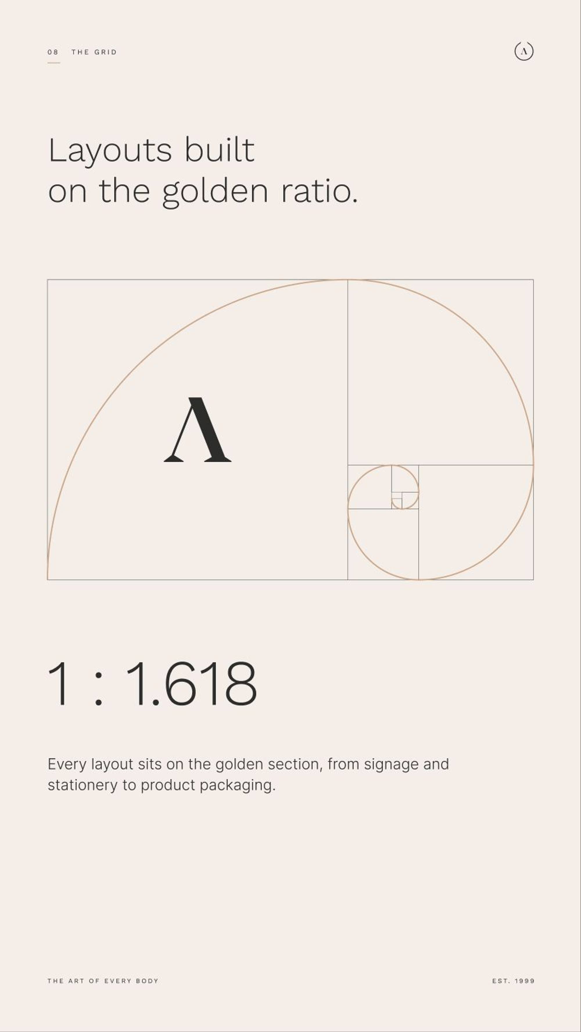 Art Clinic: 11.1 · ax08 · layouts on the golden ratio