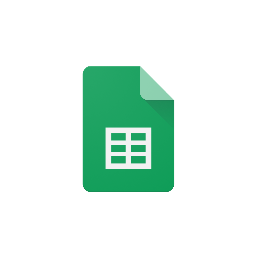 Preview of the Google Sheets widget