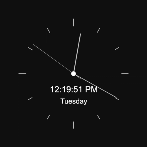 Preview of the Combo Clock (Dark Mode) widget