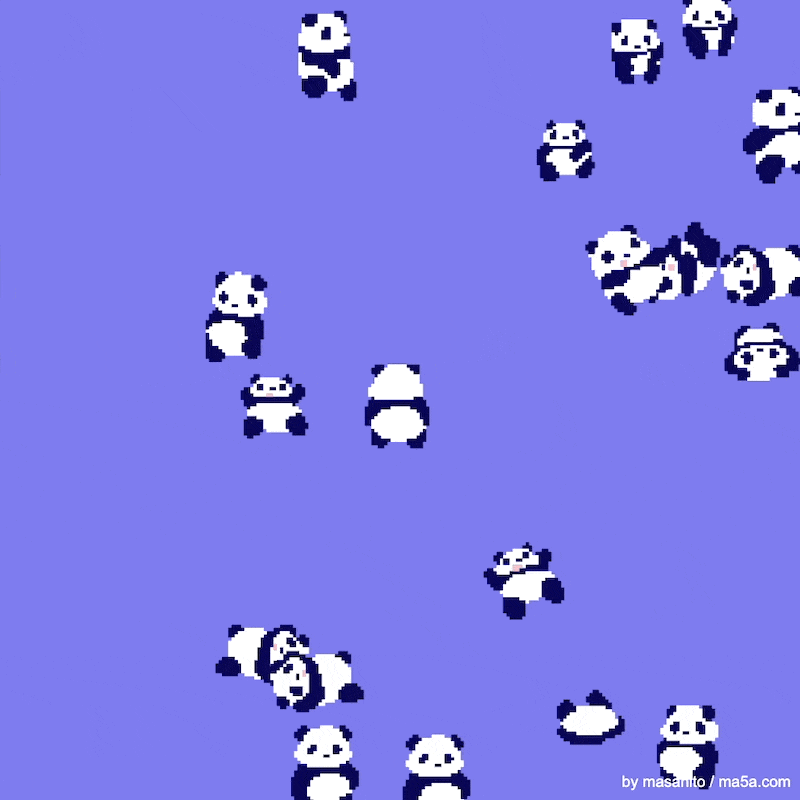 Preview of the Walking Pandas widget
